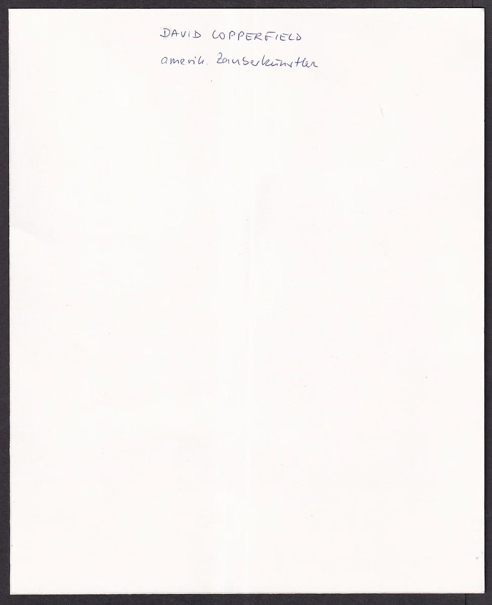 David Copperfield American Illusionist & Magician hand signed photograph 18x22cm, изображение 2