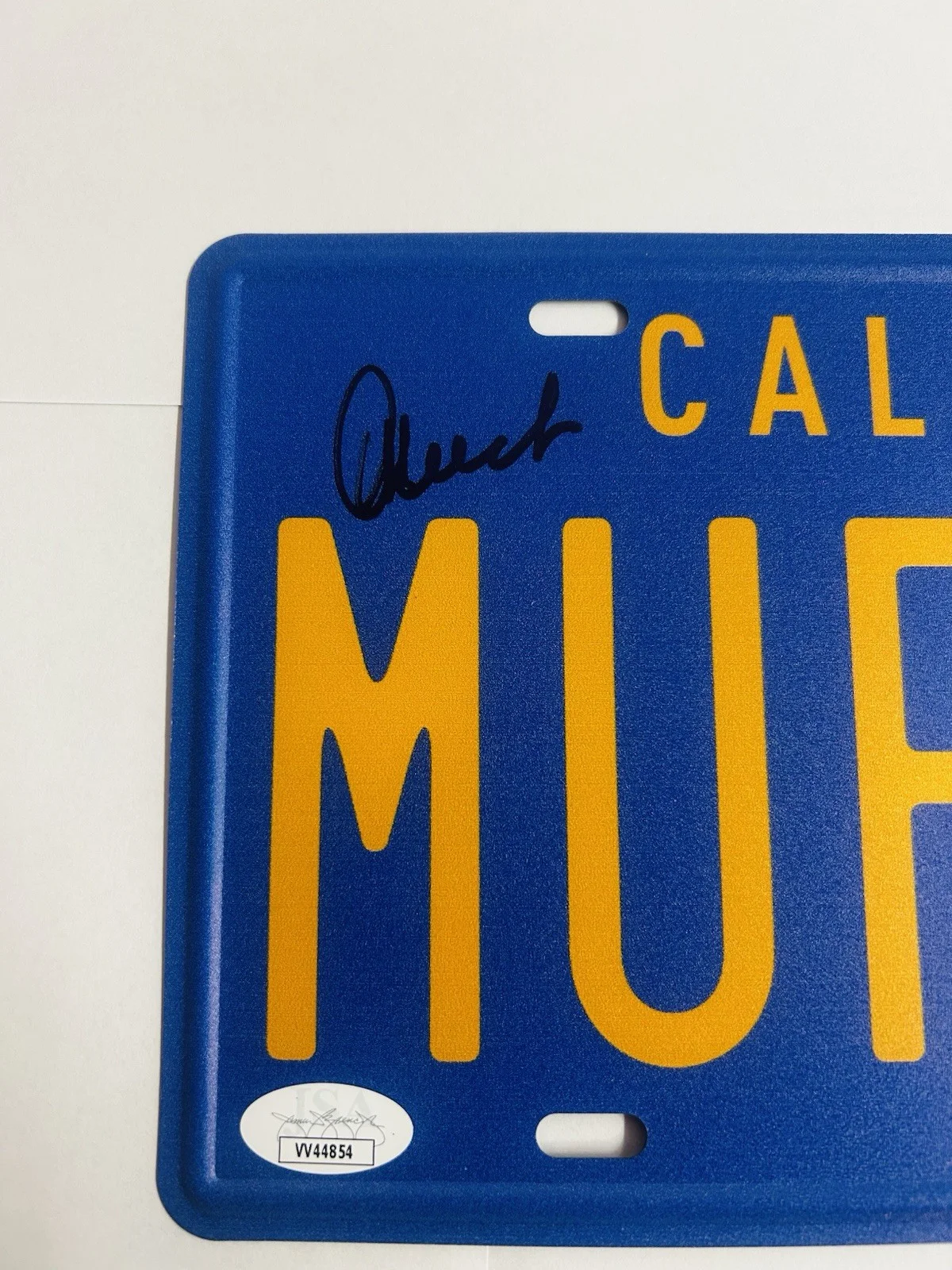 Cheech and Chong Signed MUF DVR License plate (COA JSA), image 2