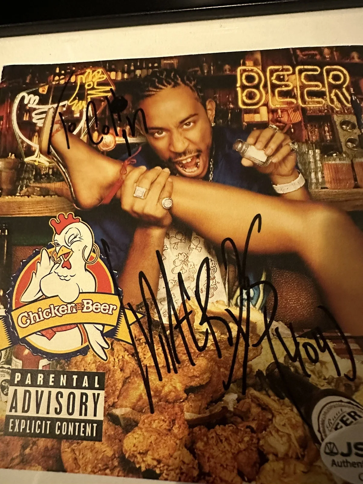 LUDACRIS SIGNED FRAMED CHICKEN N BEER CD AUTOGRAPHED JSA COA FAST & FURIOUS, изображение 3