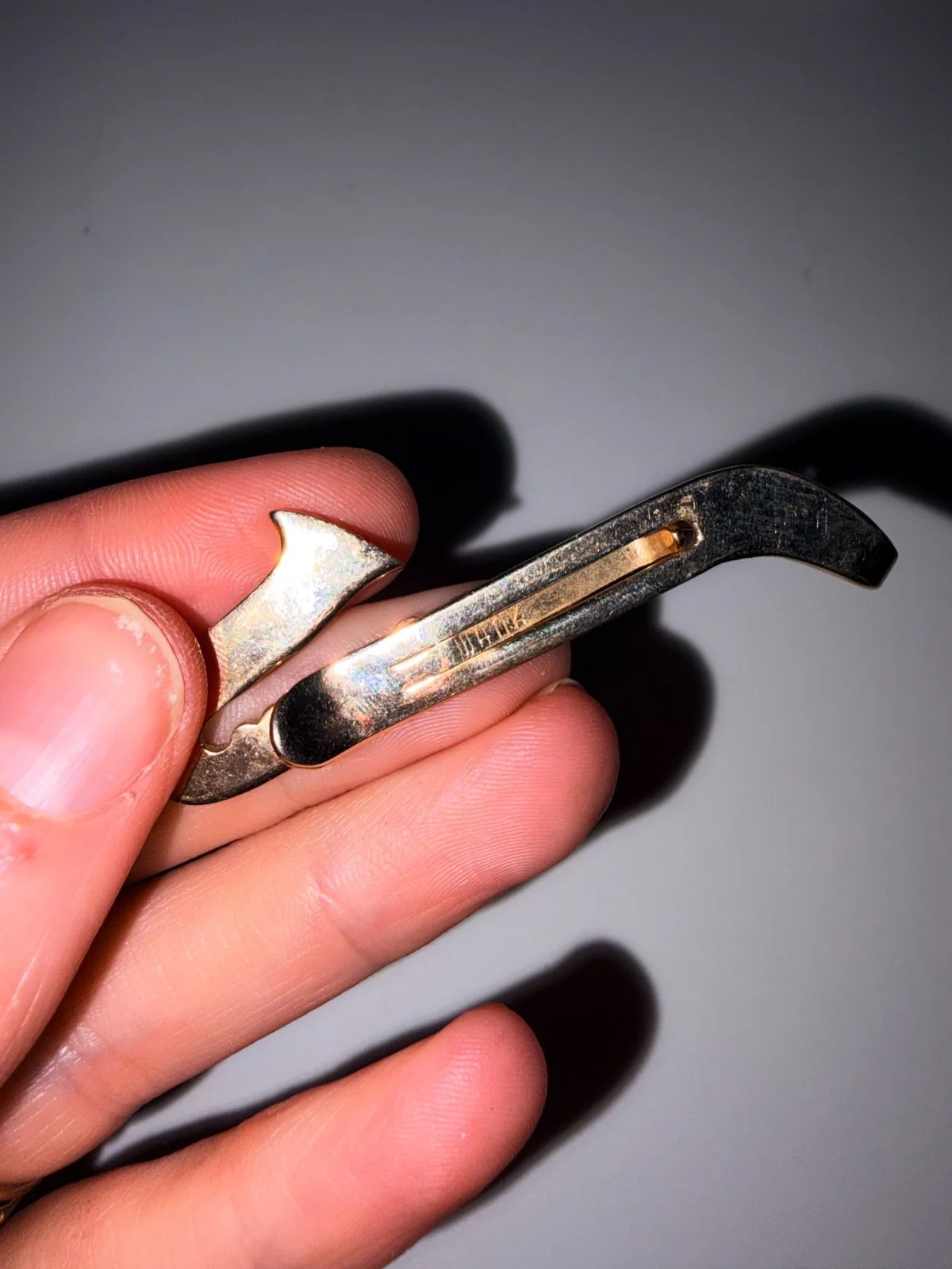 c. 1940's Saxophone Tie Clip owned by Rudy Vallée, image 2