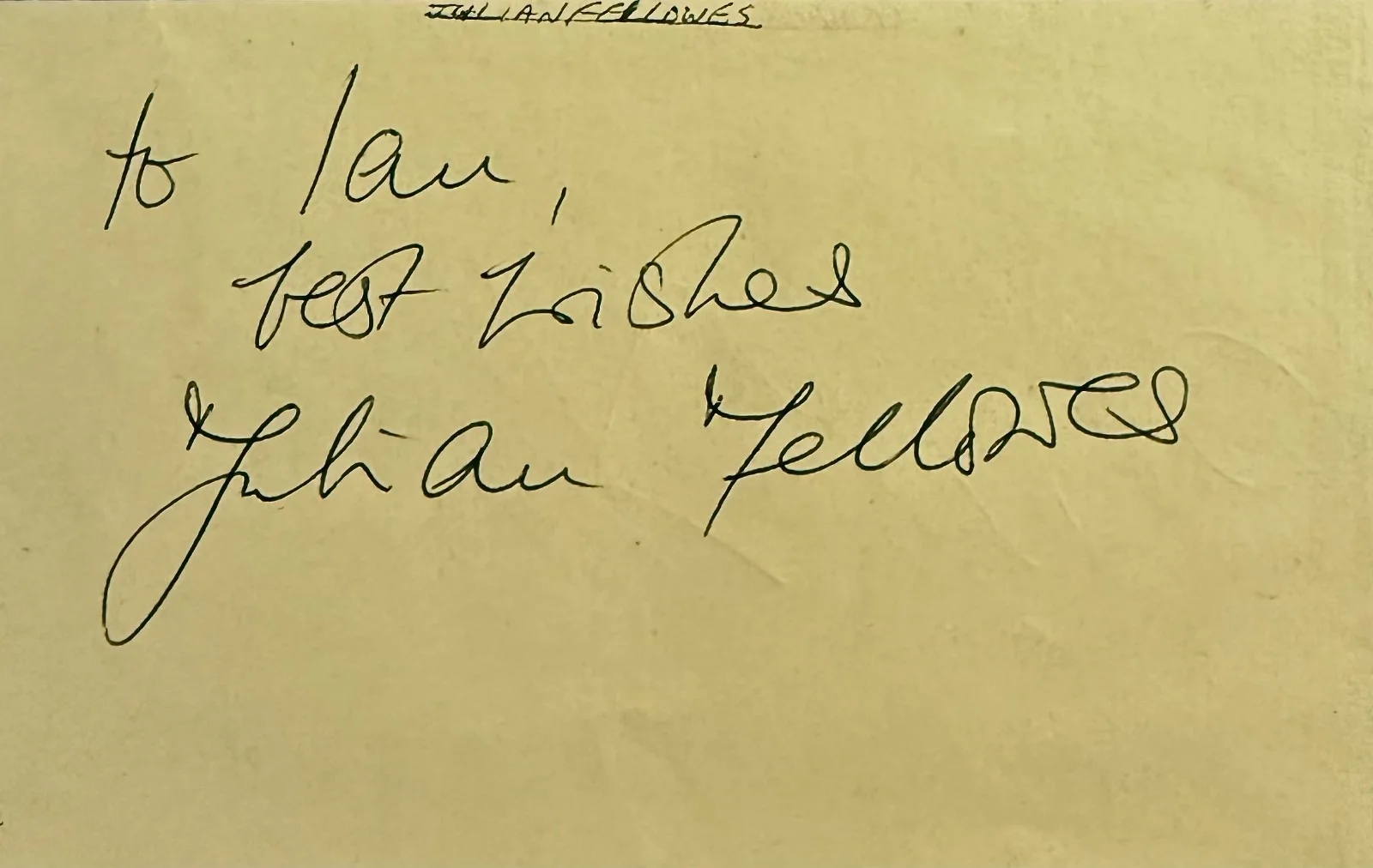 Frank Finlay, Julian Fellowes — FRANK FINLAY & JULIAN FELLOWES Dual Signed Autographed 3"x5" ALBUM PAGE OTHELLO, изображение 2