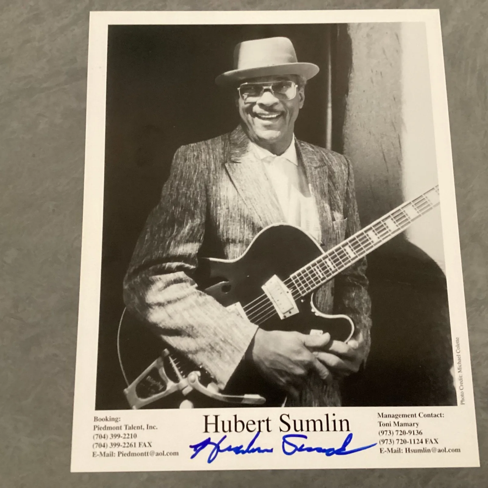 HUBERT SUMLIN Autographed Promo Photo Signed 8x10 Blues Howlin Wolf Guitar, image 2