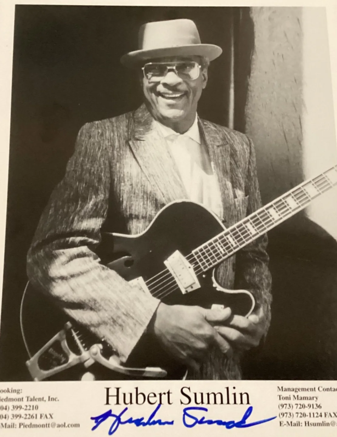 HUBERT SUMLIN Autographed Promo Photo Signed 8x10 Blues Howlin Wolf Guitar, image 4