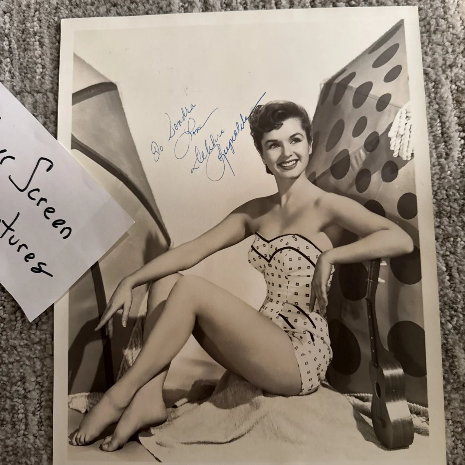 Debbie Reynolds Stunning Vintage 8x10 Hand Signed Autograph JSA COA Card stock, изображение 2