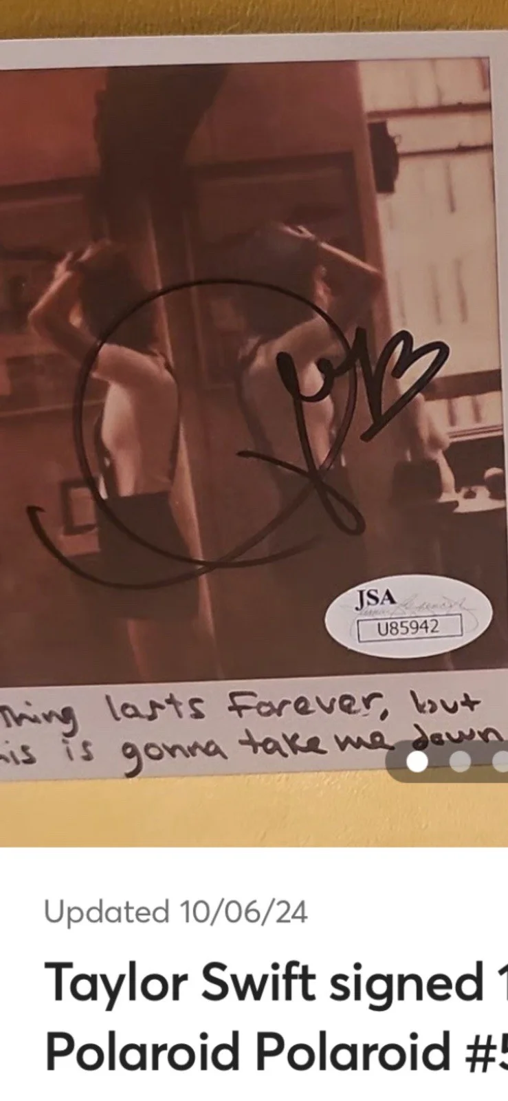 taylor swift hand signed photo debut Era, image 5