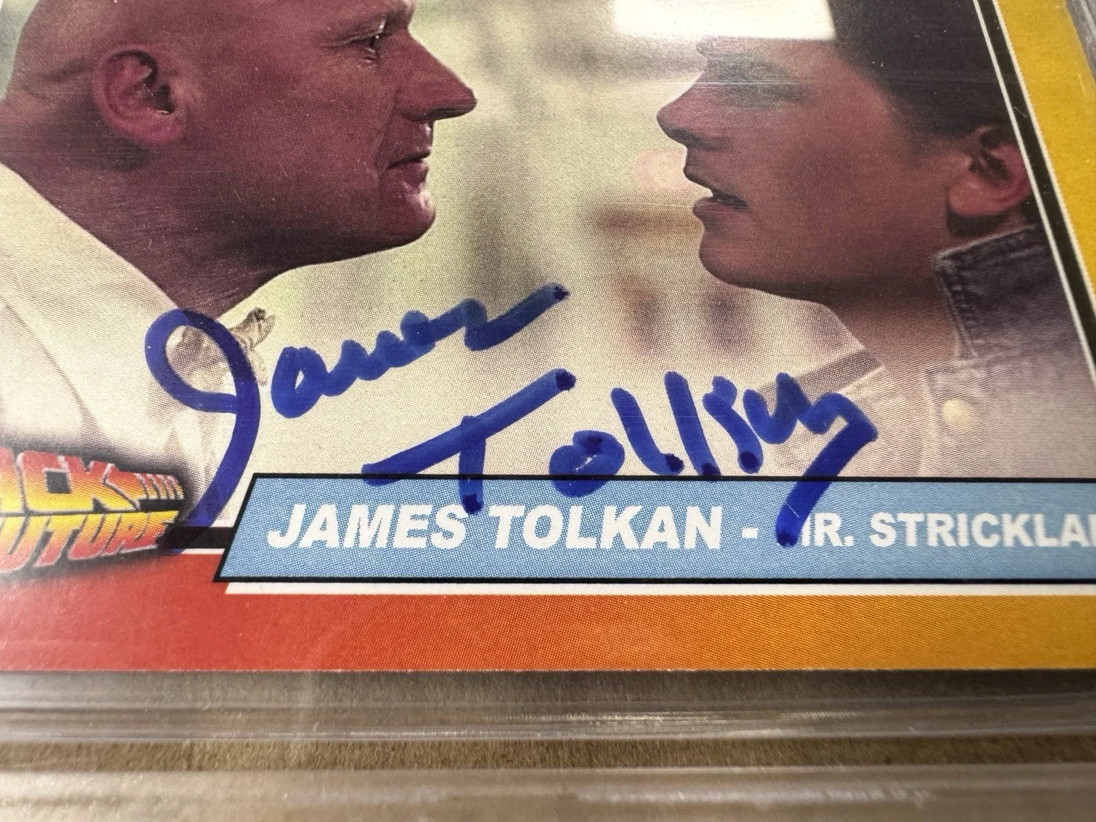 James Tolkan — Signed James Tolkan Autographed Back To The Future Custom Trading Card BAS Slab, image 5