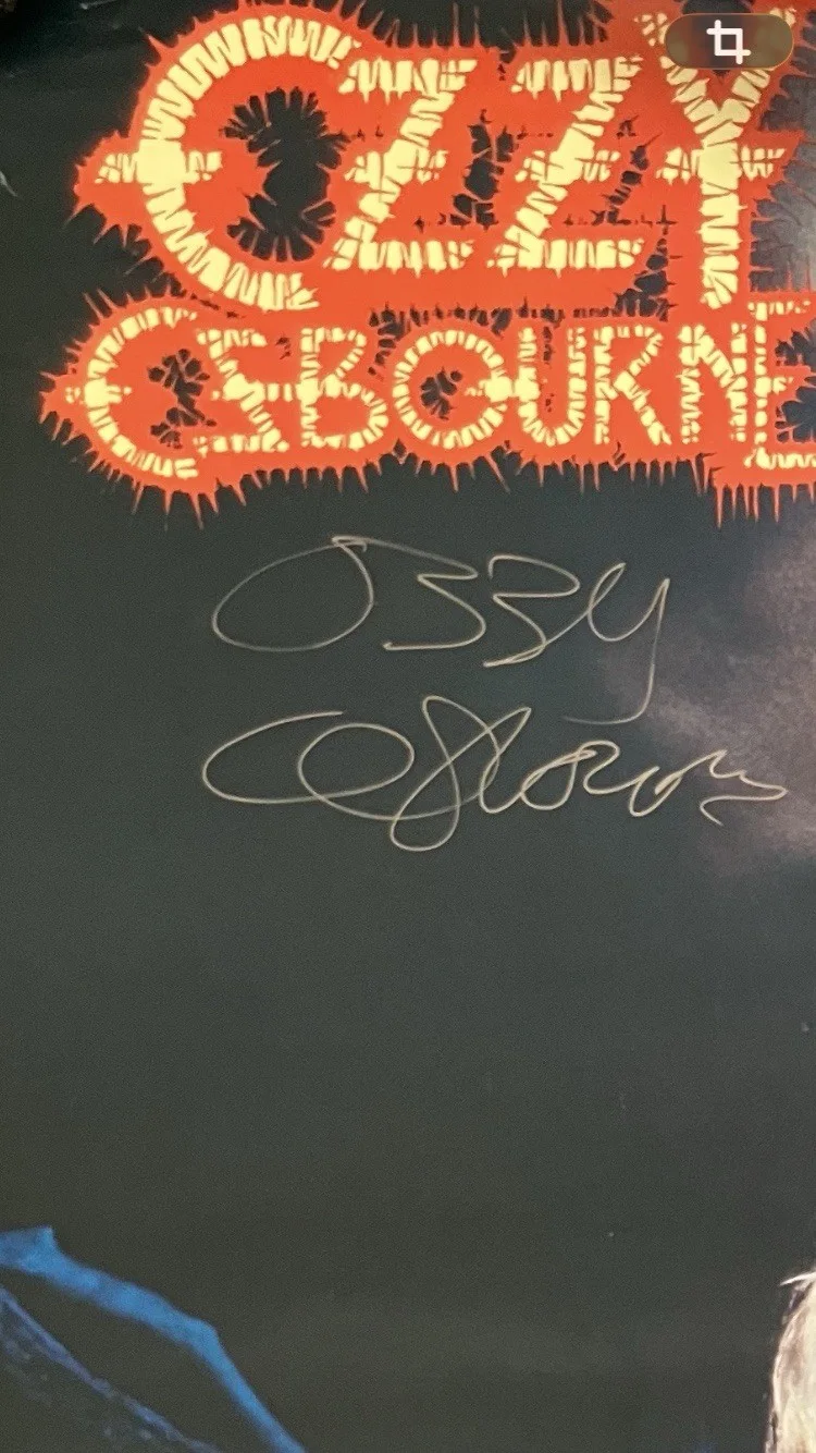 OZZY OSBOURNE SIGNED/AUTOGRAPHED ORIGINAL. BARK AT THE MOON CONCERT POSTER W COA, image 2