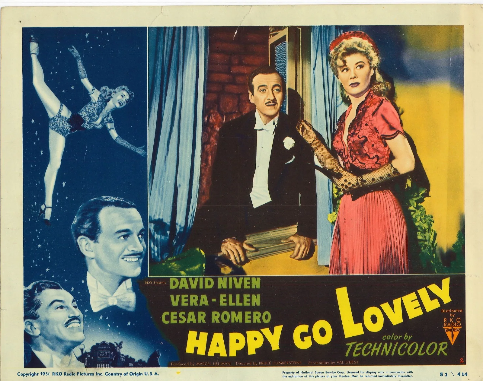 Happy Go Lovely 5x ORIGINAL US Lobby Cards David Niven Vera-Ellen 1951, изображение 2