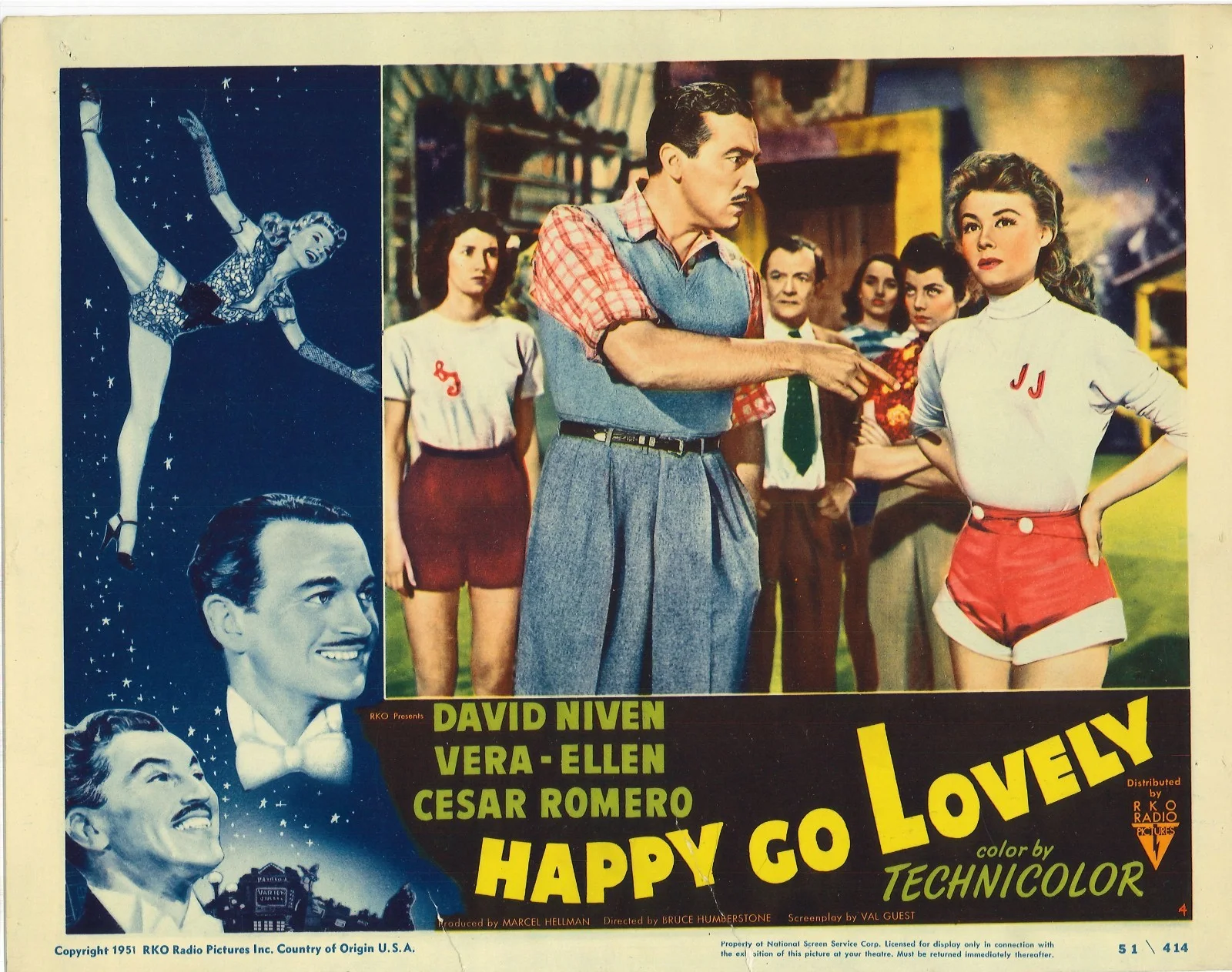 Happy Go Lovely 5x ORIGINAL US Lobby Cards David Niven Vera-Ellen 1951, изображение 3