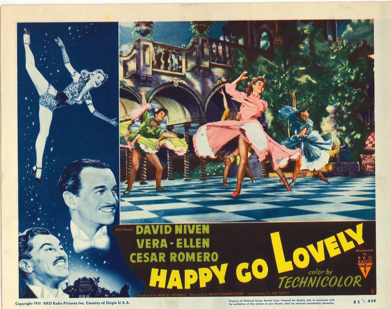 Happy Go Lovely 5x ORIGINAL US Lobby Cards David Niven Vera-Ellen 1951, изображение 4