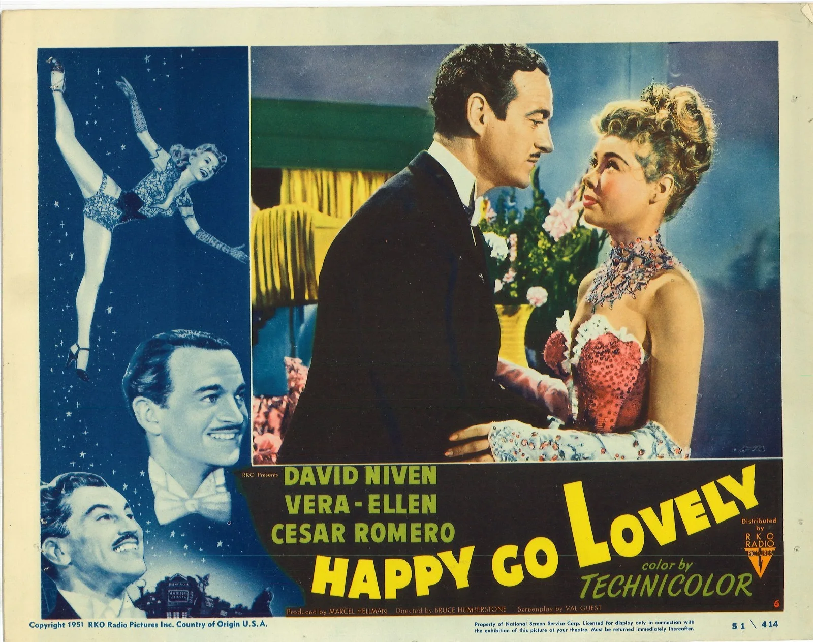 Happy Go Lovely 5x ORIGINAL US Lobby Cards David Niven Vera-Ellen 1951, изображение 5