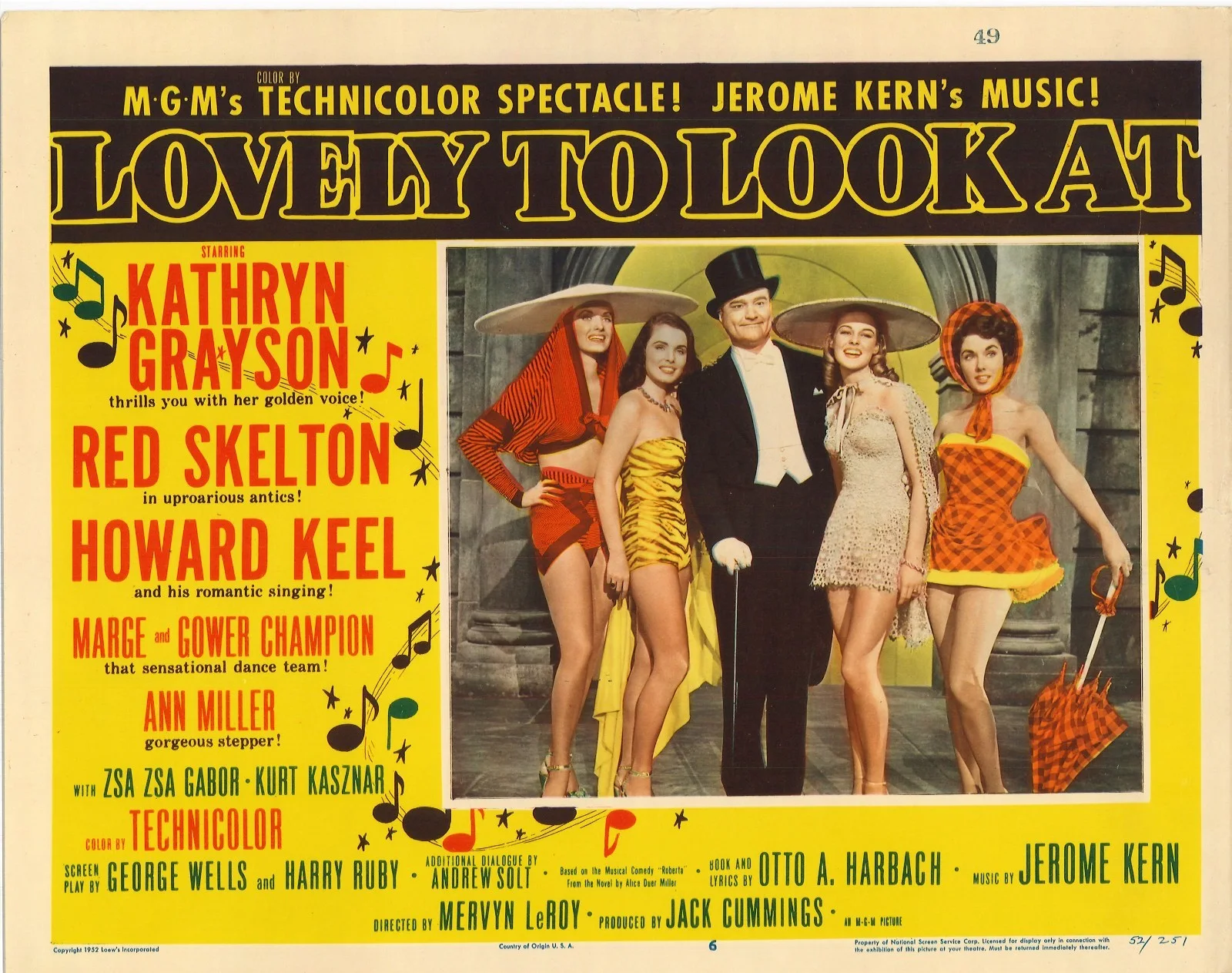 Lovely to Look At 4x ORIGINAL US Lobby Cards Kathryn Grayson Ann Miller 1952, изображение 4