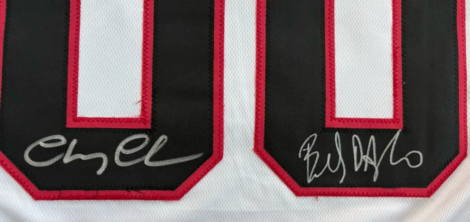 Chevy Chase — Chevy Chase & Beverly D'Angelo signed Custom Griswold Jersey SWAU Authentication, image 3