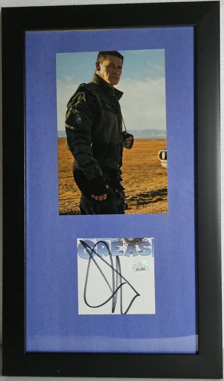 john cena — AUTO JOHN CENA SIGNED F9 THE FAST SAGA CUSTOM FRAMED 8 X 13.5 IN CUT DISPLAY JSA, изображение 3