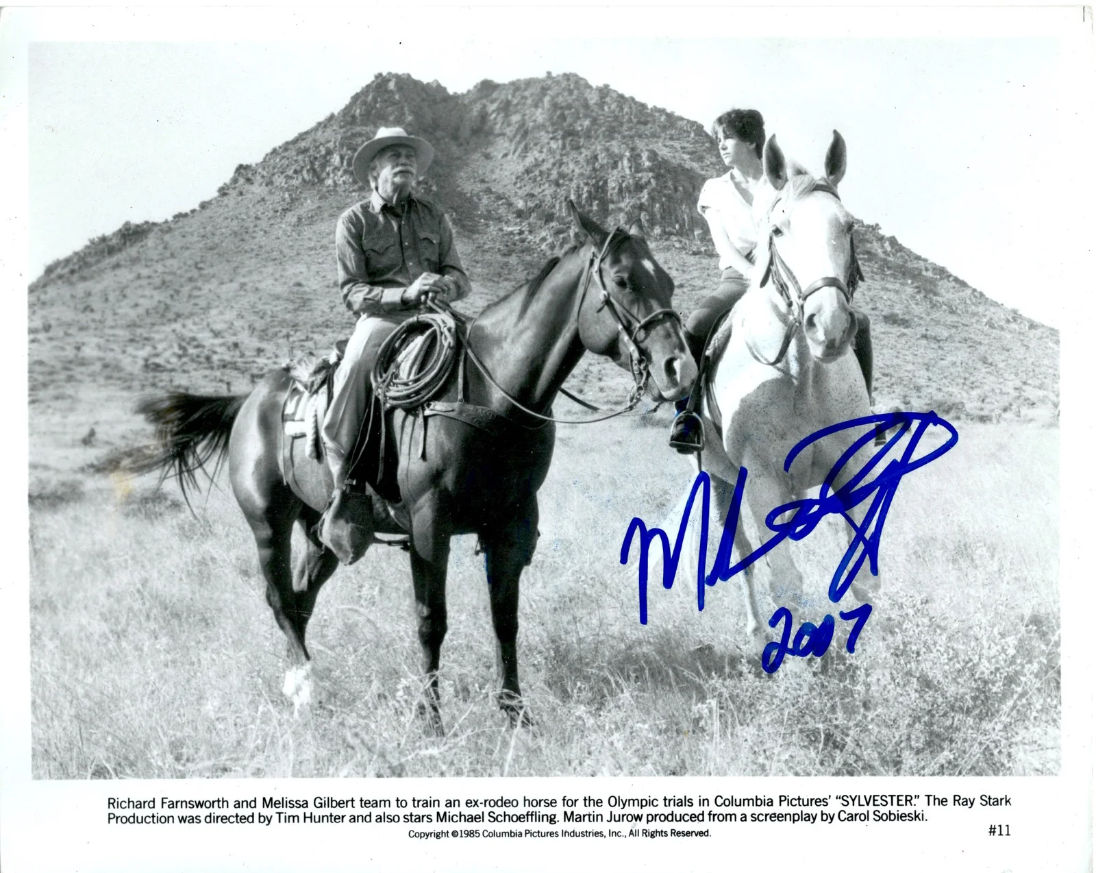 Melissa Gilbert — Melissa Gilbert signed Sylvester 8X10 Original Still Photo in person- 2007
