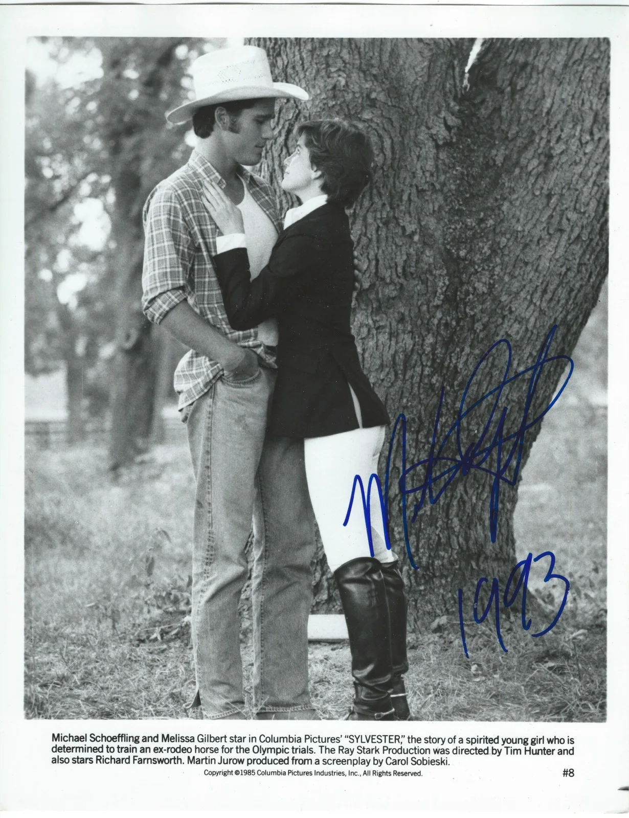Melissa Gilbert — Melissa Gilbert signed Sylvester 8X10 Original Still Photo in person 1993