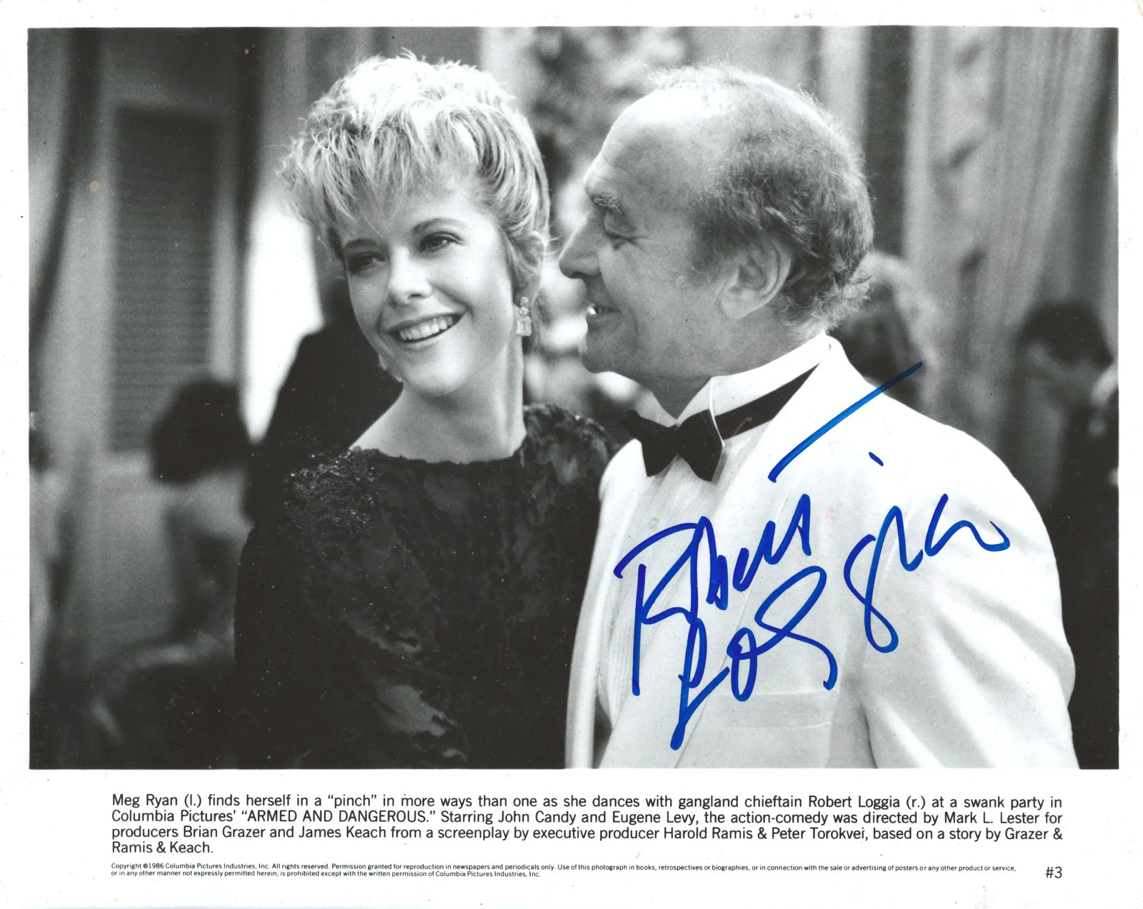Robert Loggia — Robert Loggia signed 8X10 Original Still Photo - Scarface