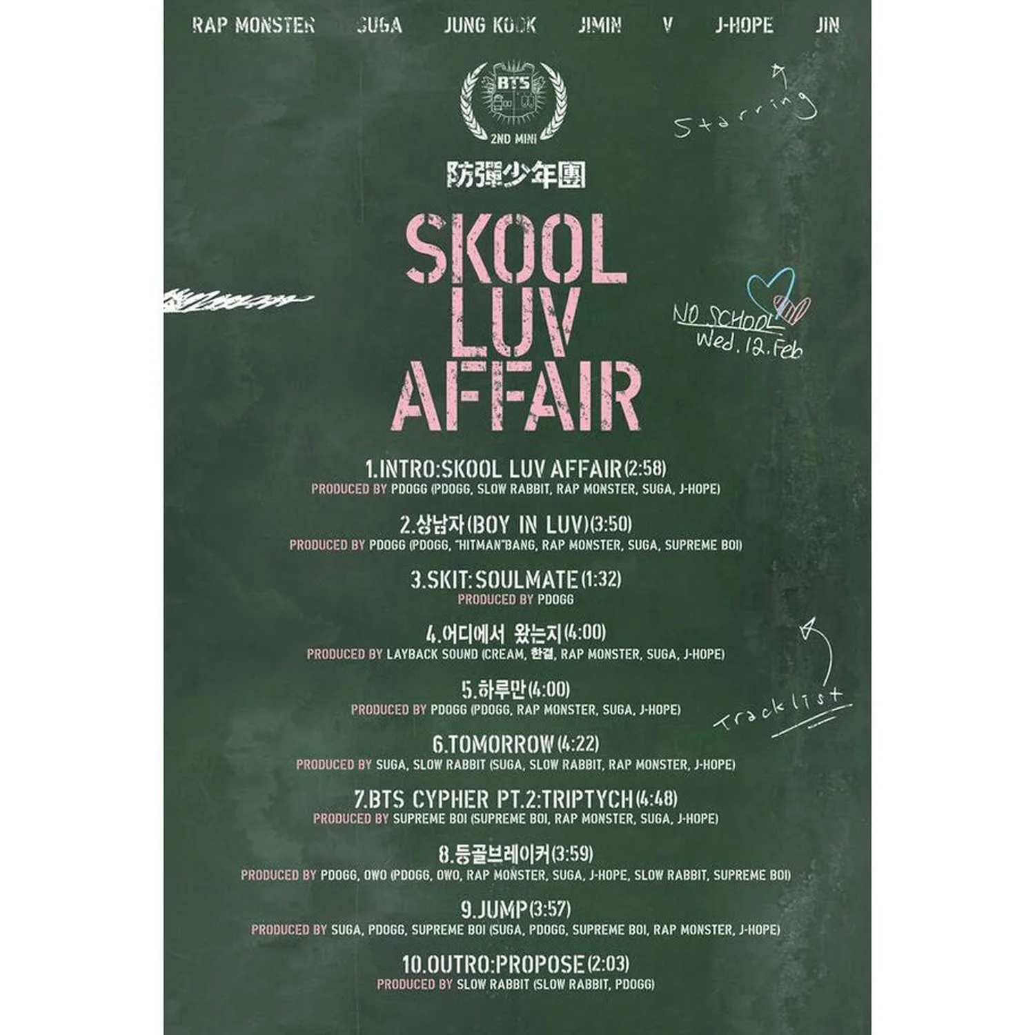 BTS (Skool LUV Affair) 2nd Mini Album Bangtan Boys CD+Photobook+Photocard+Gif..., изображение 3
