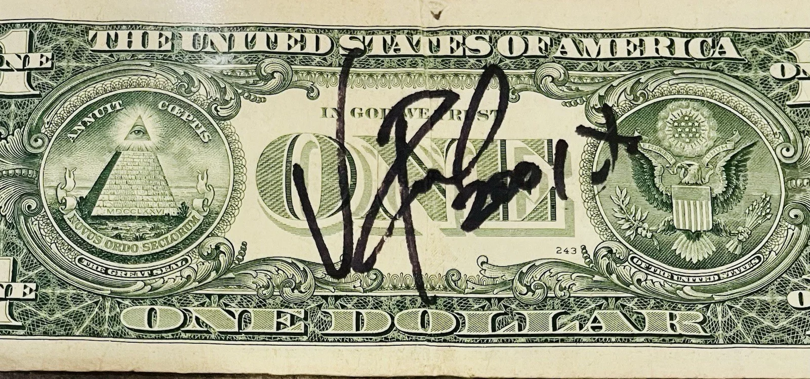 Vinnie Paul Pantera Signed Bill 2001 BOLD Autograph PSA/DNA RIP 2018 Rare, image 2
