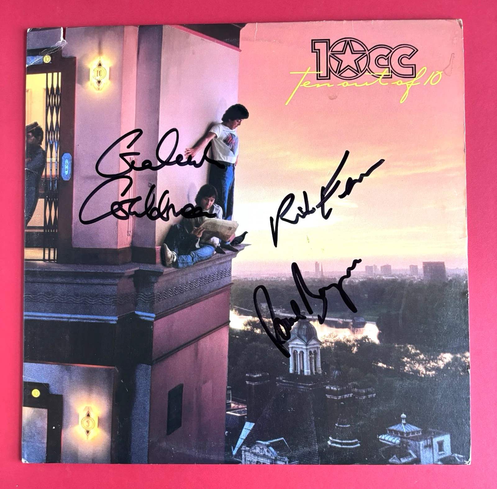 10CC Signed TEN OUT OF 10 Vinyl Record JSA COA GRAHAM GOULDMAN Paul Burgess FENN, изображение 2