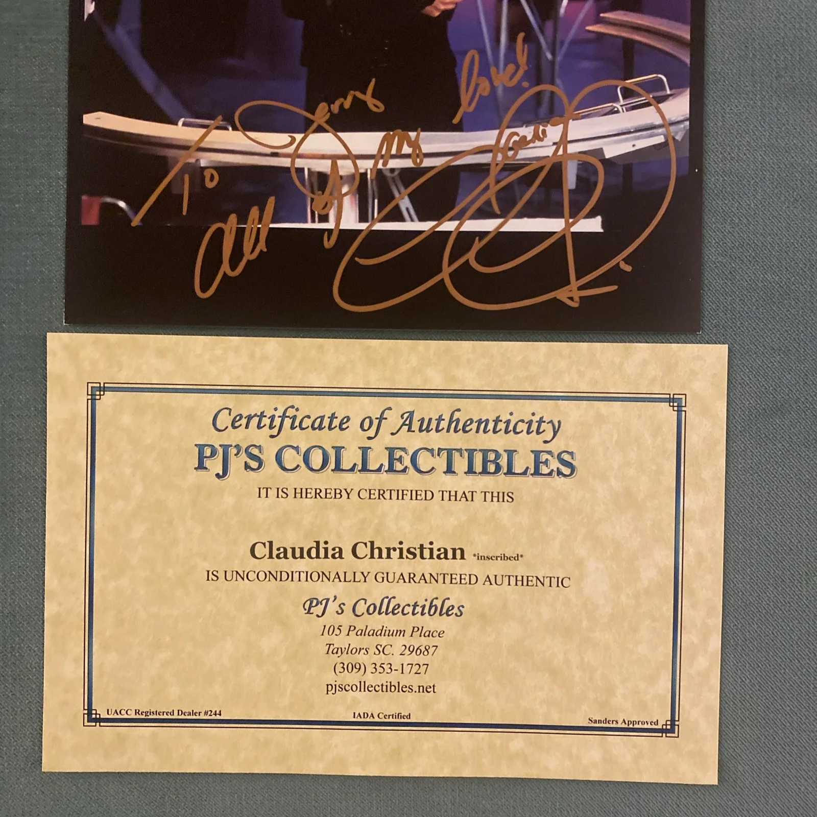 Claudia Christian — Claudia Christian Signed 8x10 Photo Autographed Babylon 5 Personalized, изображение 3