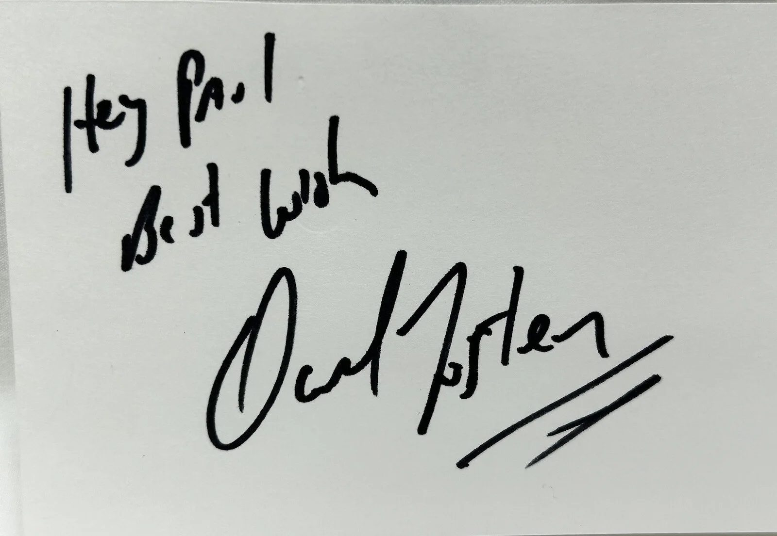 David Foster — David Foster Canadian Musician Composer Arranger Signature Index Card Original