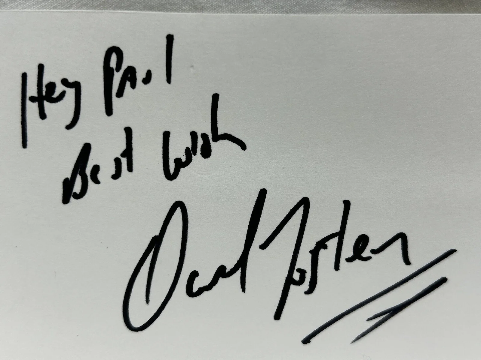 David Foster — David Foster Canadian Musician Composer Arranger Signature Index Card Original, image 2