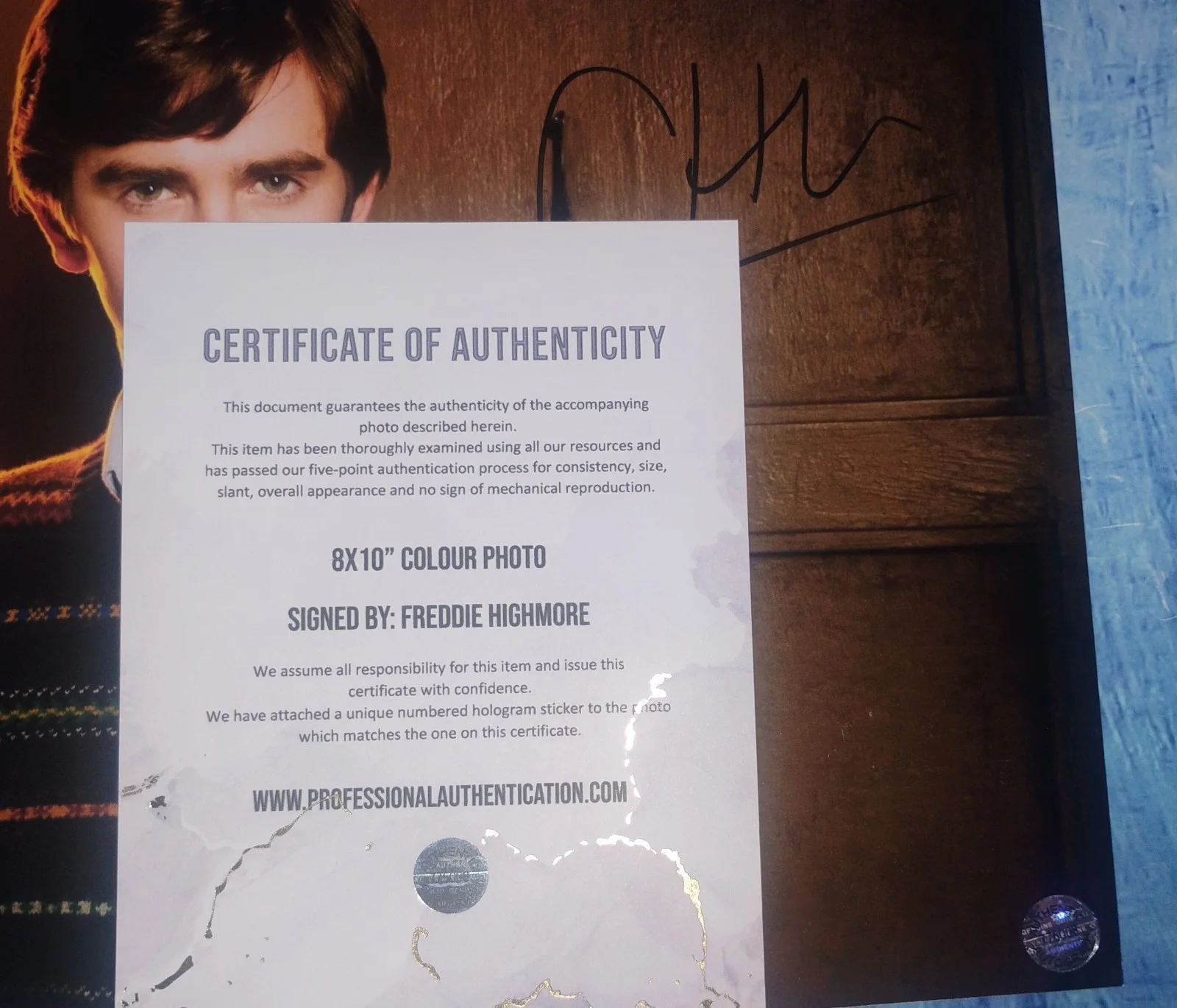 Freddie Highmore Hand Signed Autograph 8x10 Photo COA Bates Motel NO US TARIFFS, изображение 4