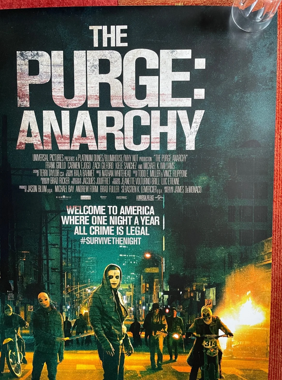 The Purge: Anarchy (2014) Original Advance UK One Sheet Movie Poster, image 3