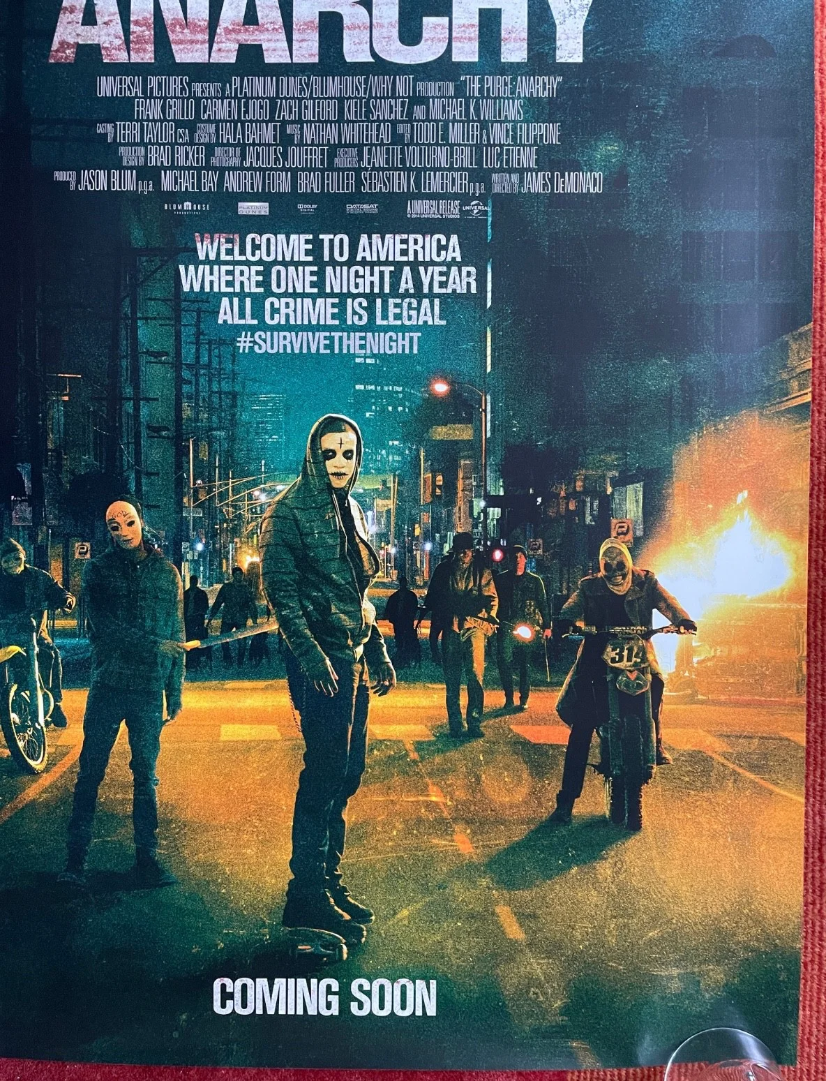 The Purge: Anarchy (2014) Original Advance UK One Sheet Movie Poster, image 5