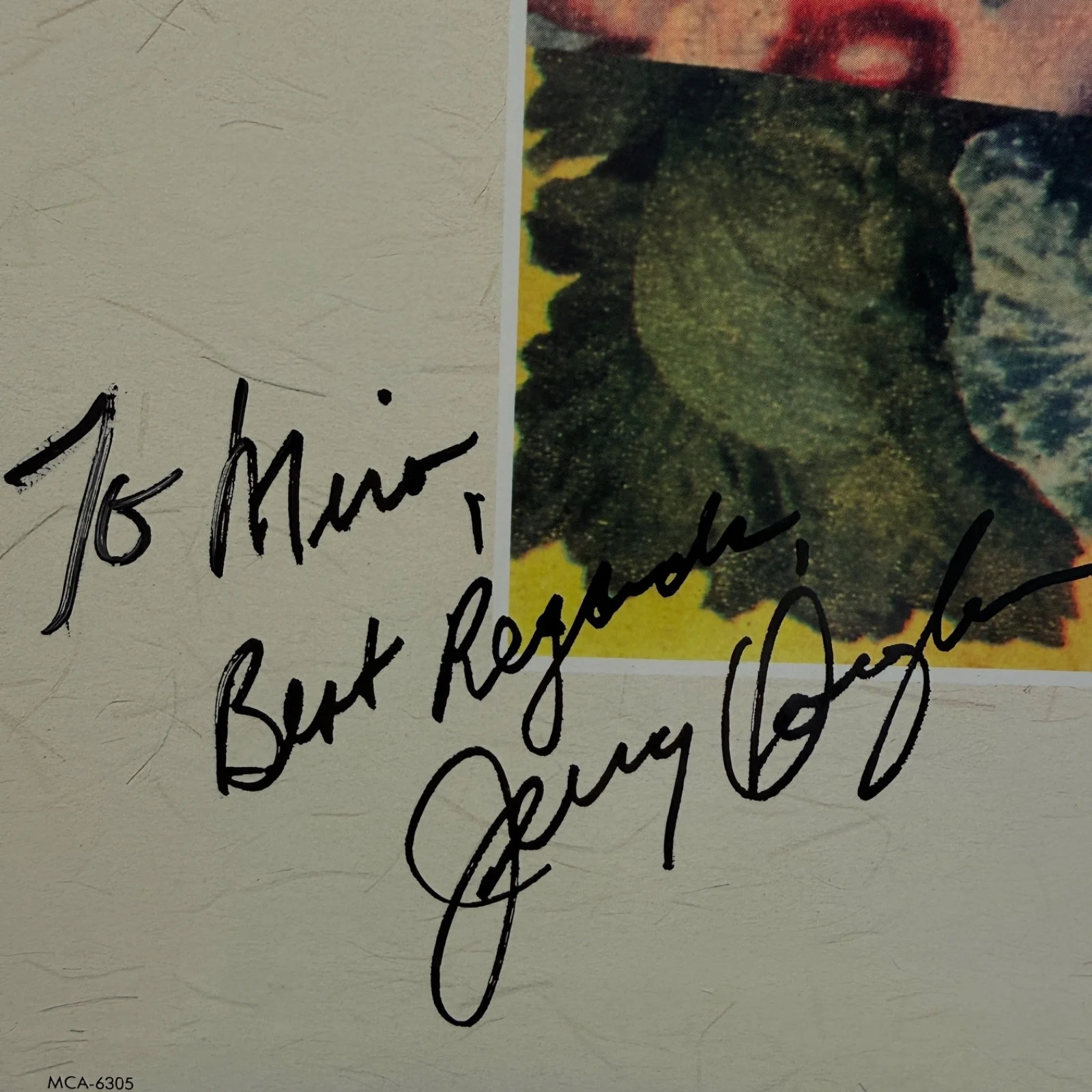 AUTOGRAPHED | Jerry Douglas - Plant Early | MCA-6305 VINYL | MCA Master Series, изображение 2