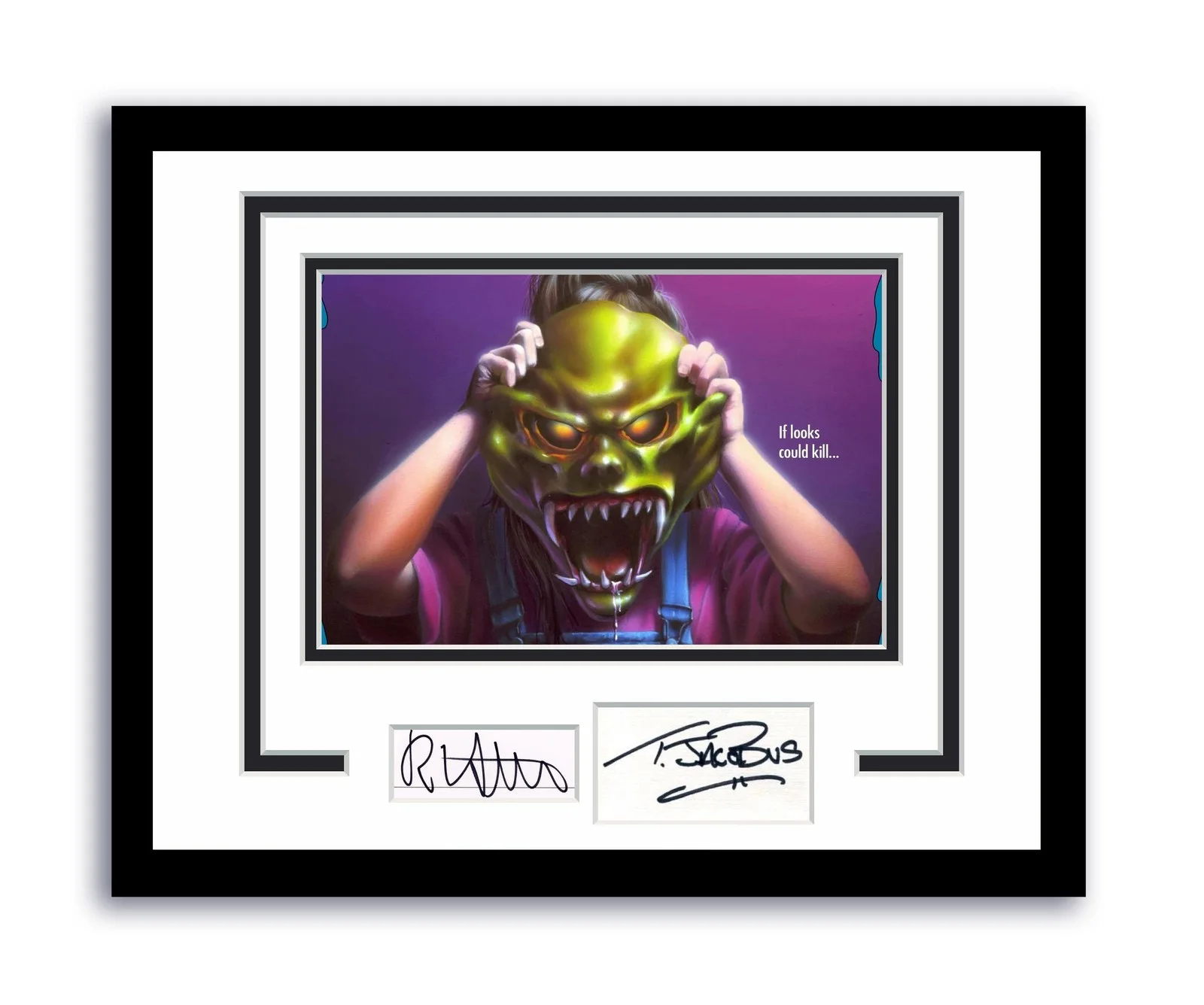 R.L. Stine, Tim Jacobus — Goosebumps R.L. Stine Tim Jacobus Autographed Signed 11x14 Framed Photo ACOA
