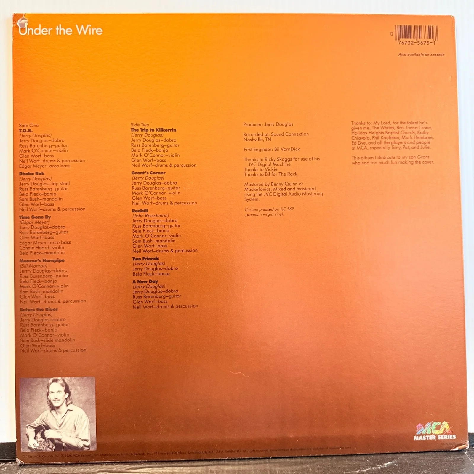 AUTOGRAPHED | Jerry Douglas - Under the Wire MCA-5675 | AUDIOPHILE VINYL LP, изображение 3