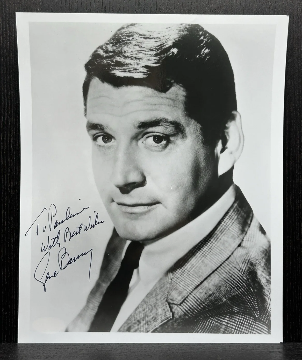 Gene Barry — GENE BARRY ORIGINAL SIGNED PHOTO Actor Celebrity JSA COA Autograph BAT MASTERSON