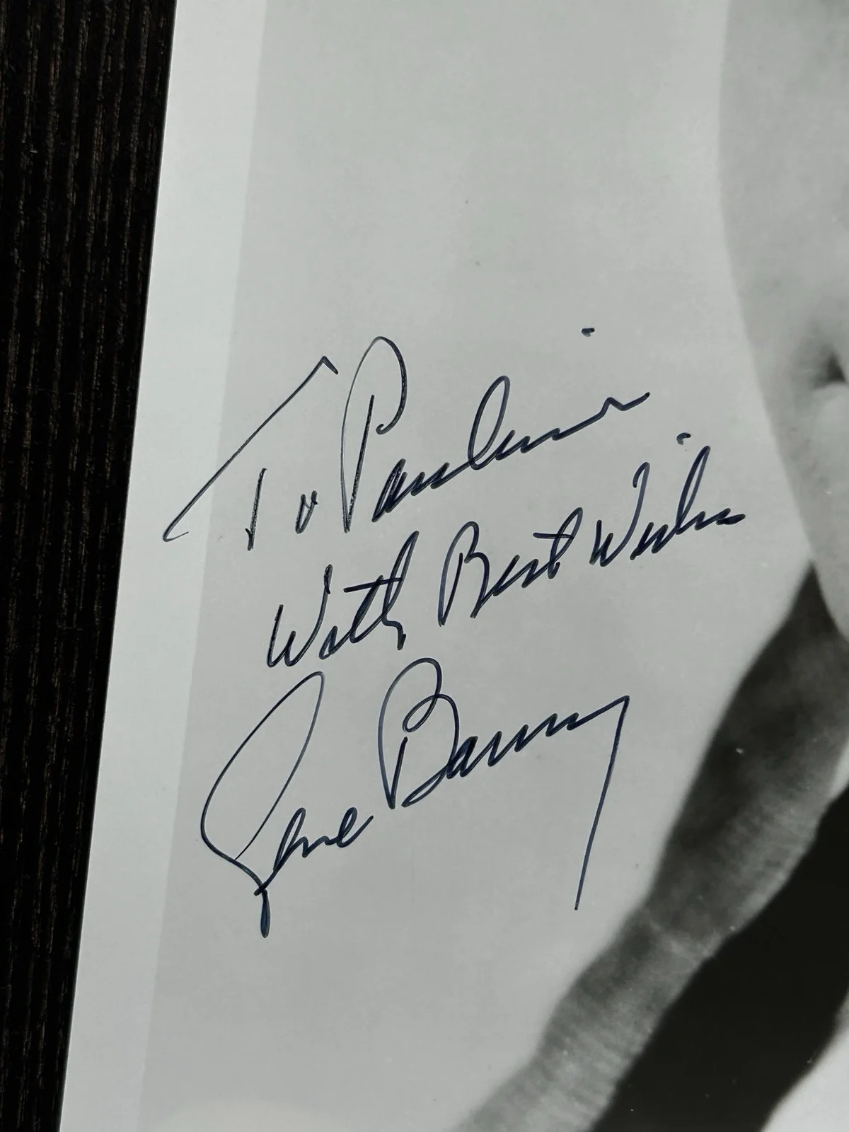 Gene Barry — GENE BARRY ORIGINAL SIGNED PHOTO Actor Celebrity JSA COA Autograph BAT MASTERSON, изображение 3