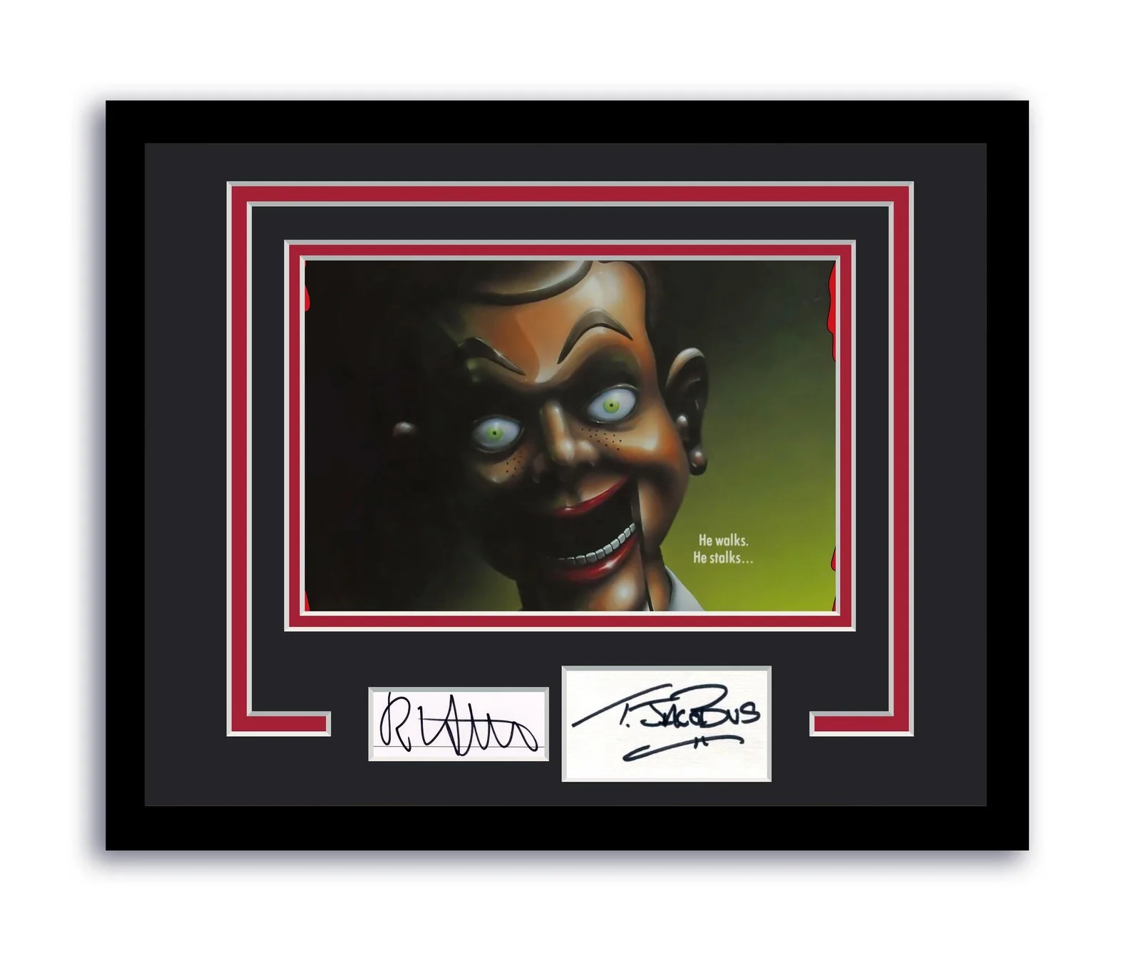 R.L. Stine, Tim Jacobus — Goosebumps R.L. Stine Tim Jacobus Autographed Signed 11x14 Framed Photo ACOA