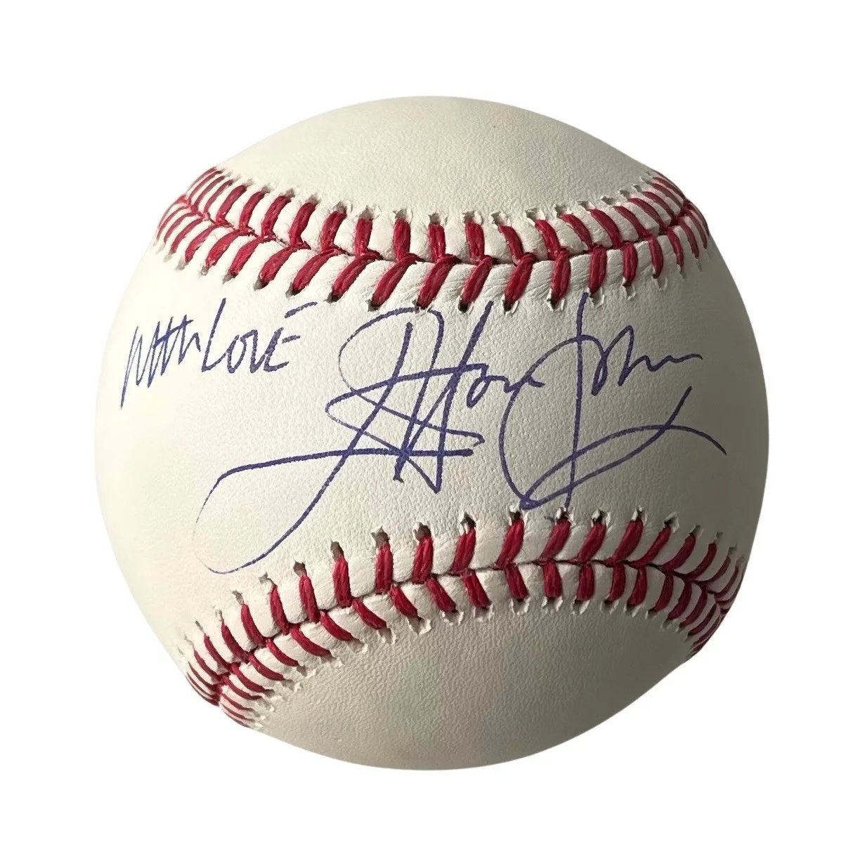 ELTON JOHN Signed MAJOR LEAGUE BASEBALL w/"WITH LOVE" Inscription EPPERSON COA, image 2