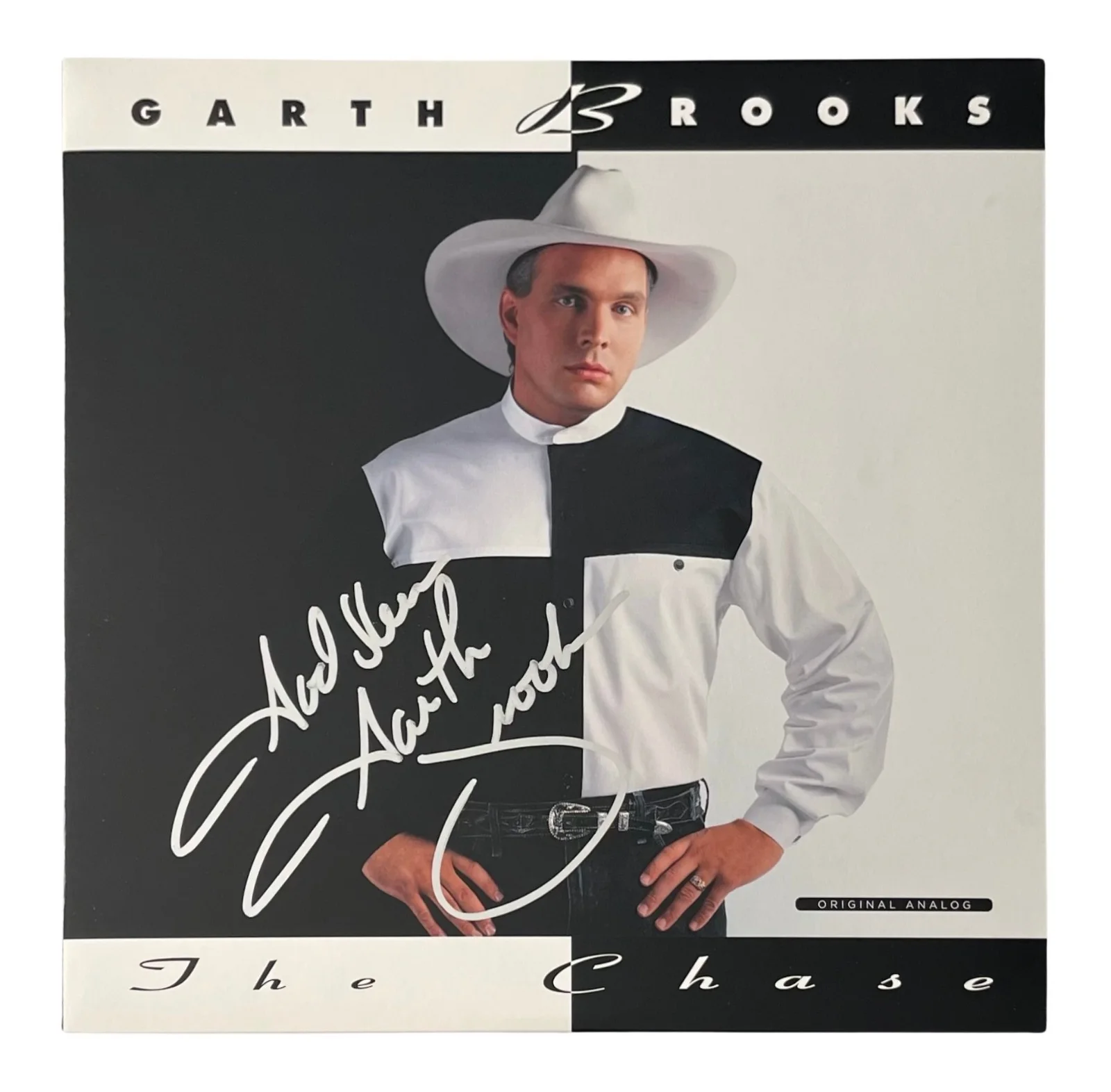GARTH BROOKS Signed THE CHASE Vinyl Record ROGER EPPERSON COA, image 2