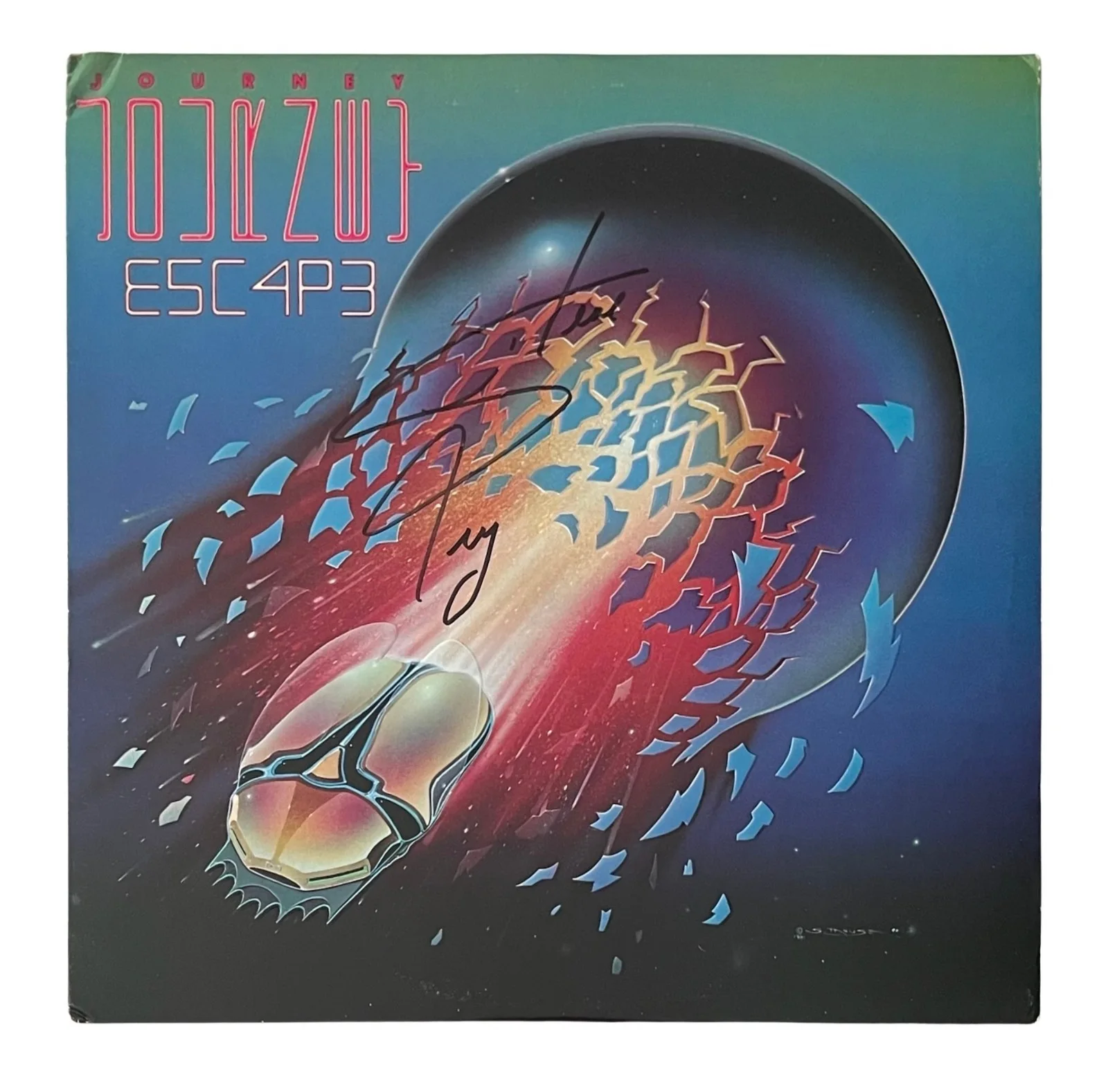 STEVE PERRY Signed JOURNEY ESCAPE Vinyl Record ROGER EPPERSON COA, image 2