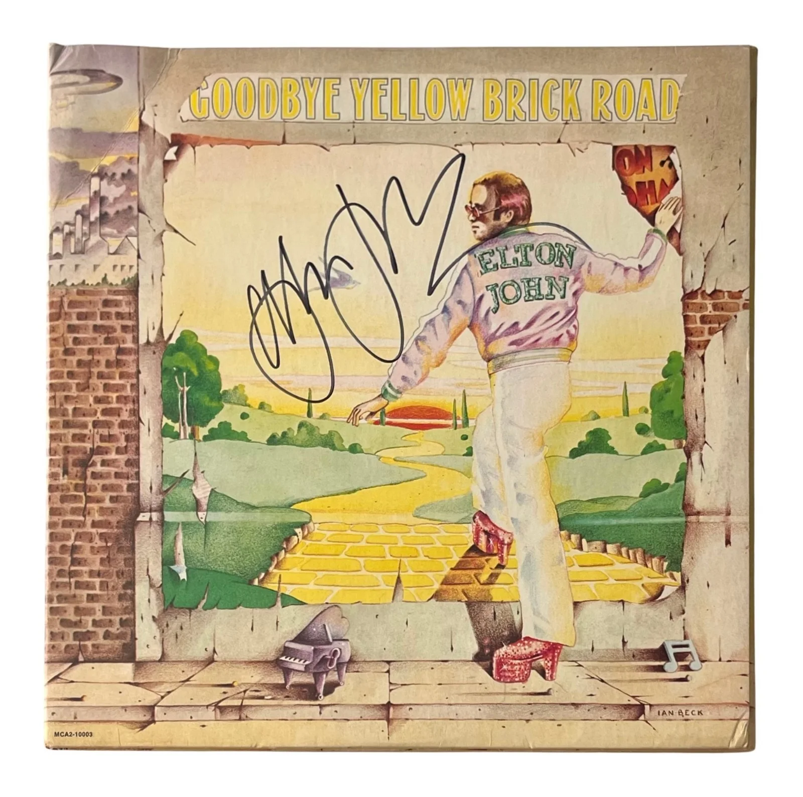 ELTON JOHN Signed GOODBYE YELLOW BRICK ROAD Vinyl Record ROGER EPPERSON COA, image 2