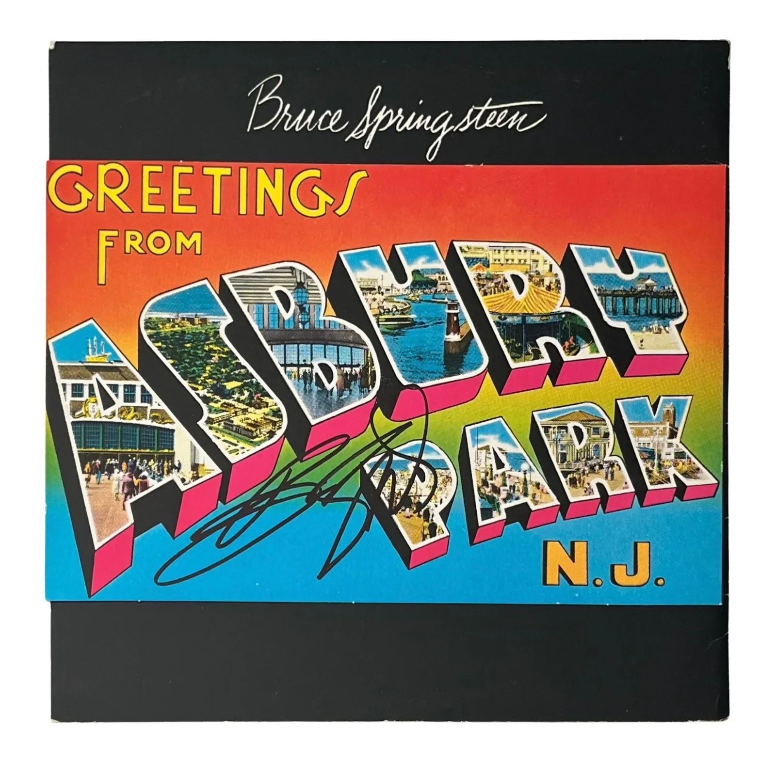 BRUCE SPRINGSTEEN Signed GREETINGS FROM ASBURY PARK Vinyl Record EPPERSON COA, image 2