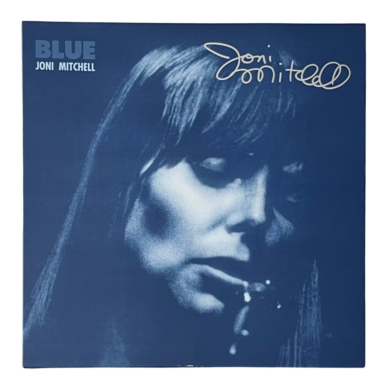 JONI MITCHELL Signed BLUE Vinyl Record ROGER EPPERSON COA, image 2