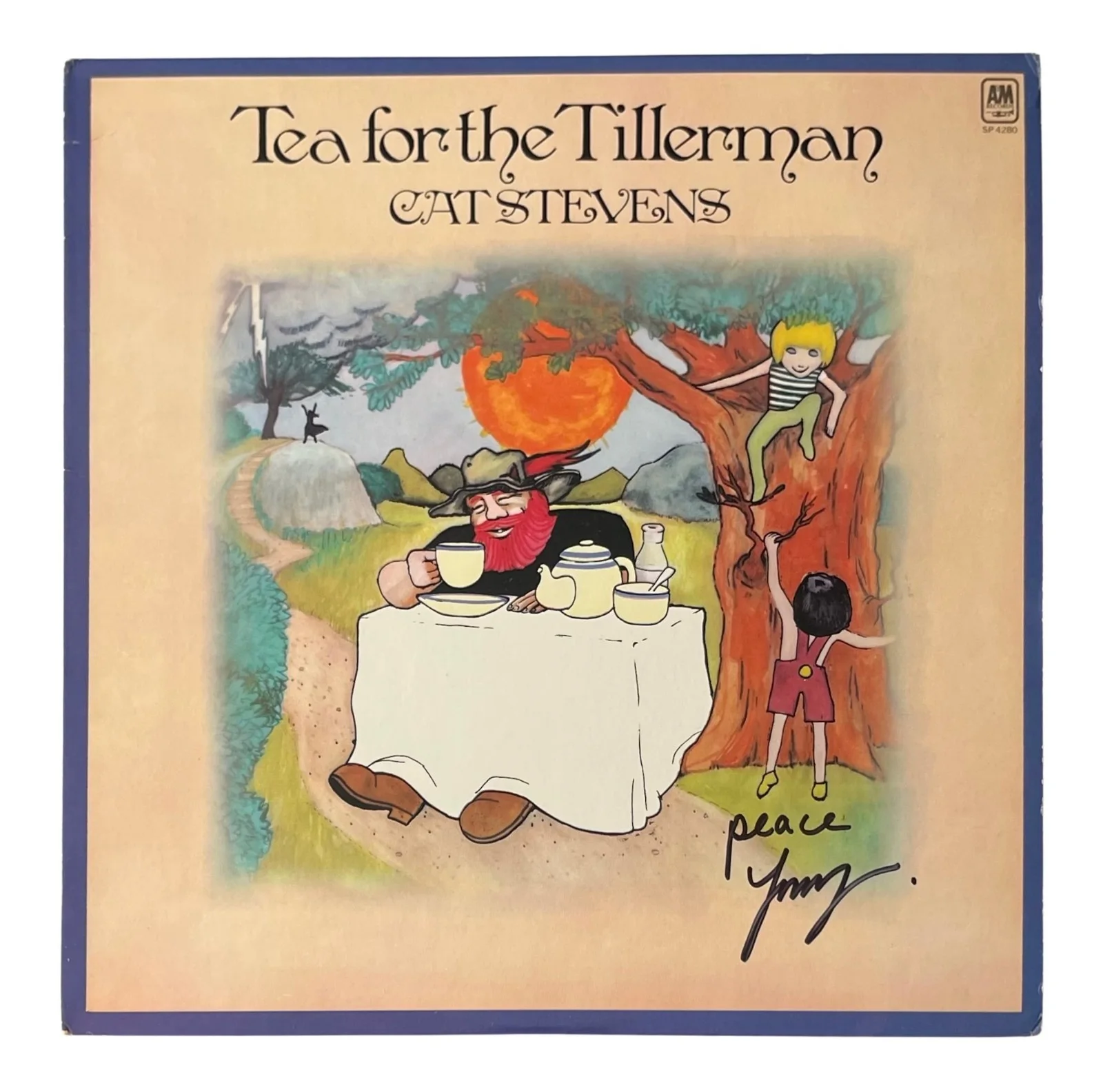 CAT STEVENS Signed TEA FOR THE TILLERMAN Vinyl Record ROGER EPPERSON COA, image 2