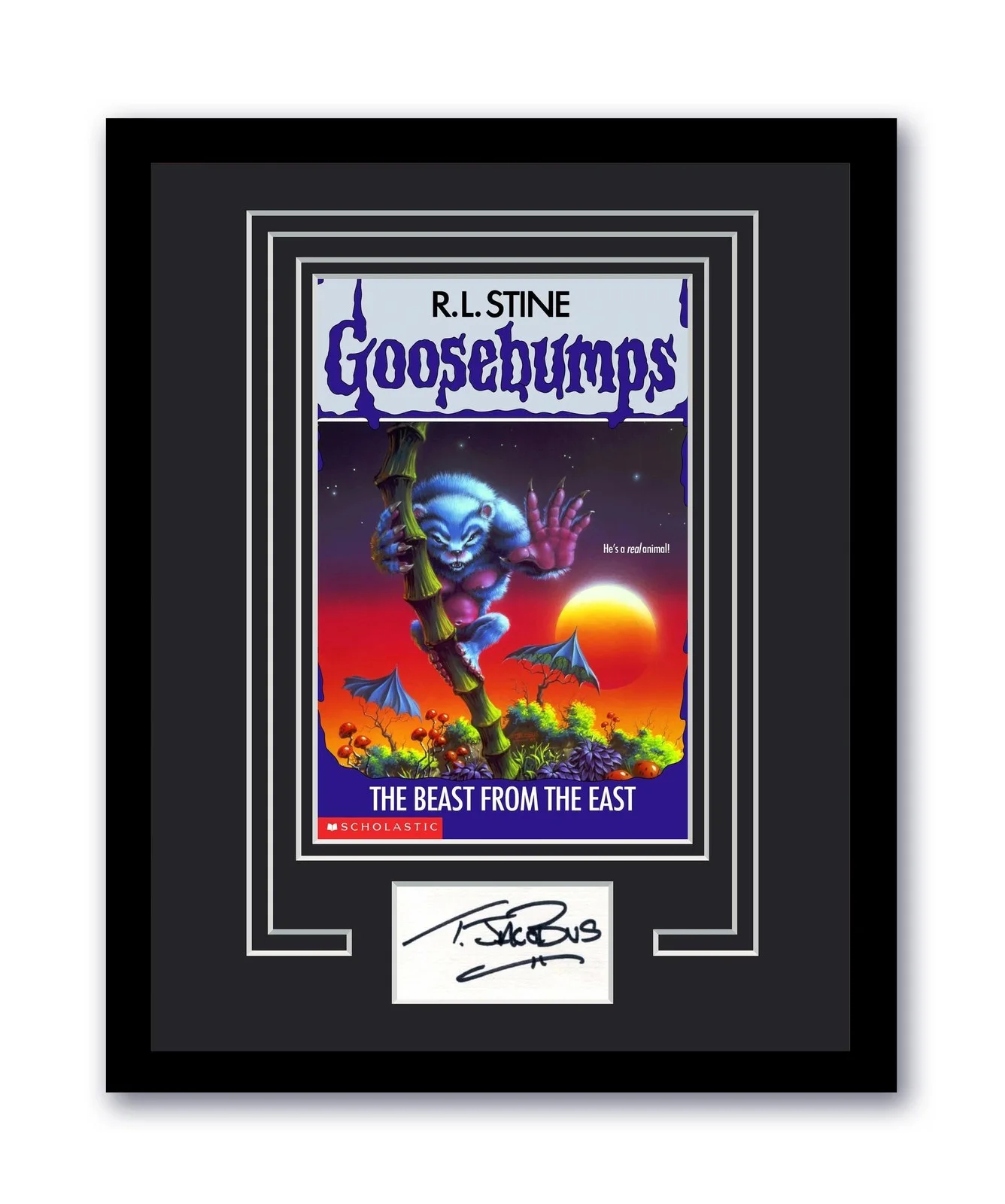 Tim Jacobus — Goosebumps Tim Jacobus Autographed 11x14 Framed Photo Beast From The East ACOA