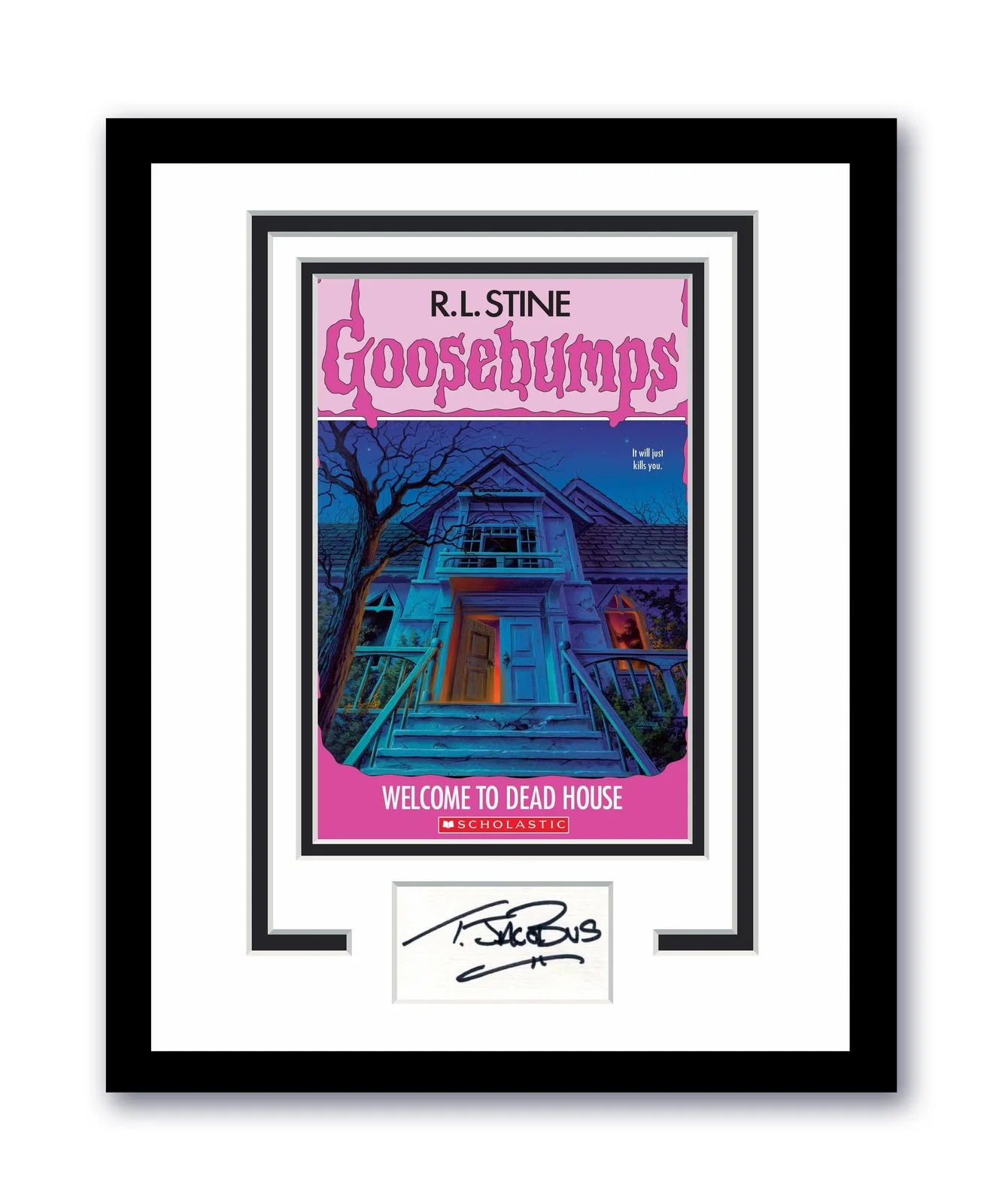 Tim Jacobus — Goosebumps Tim Jacobus Autographed 11x14 Framed Photo Welcome To Dead House ACOA