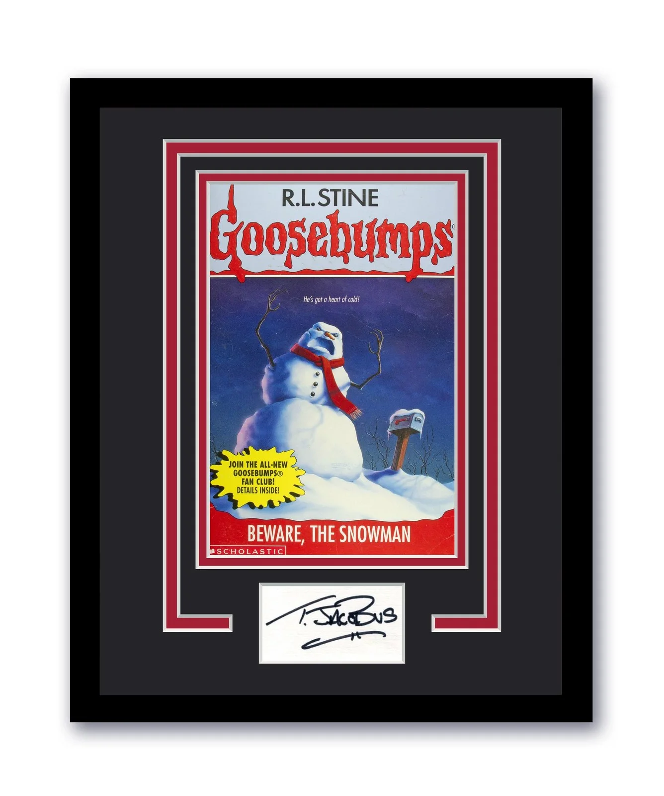 Tim Jacobus — Goosebumps Tim Jacobus Autographed 11x14 Framed Photo Beware, The Snowman ACOA
