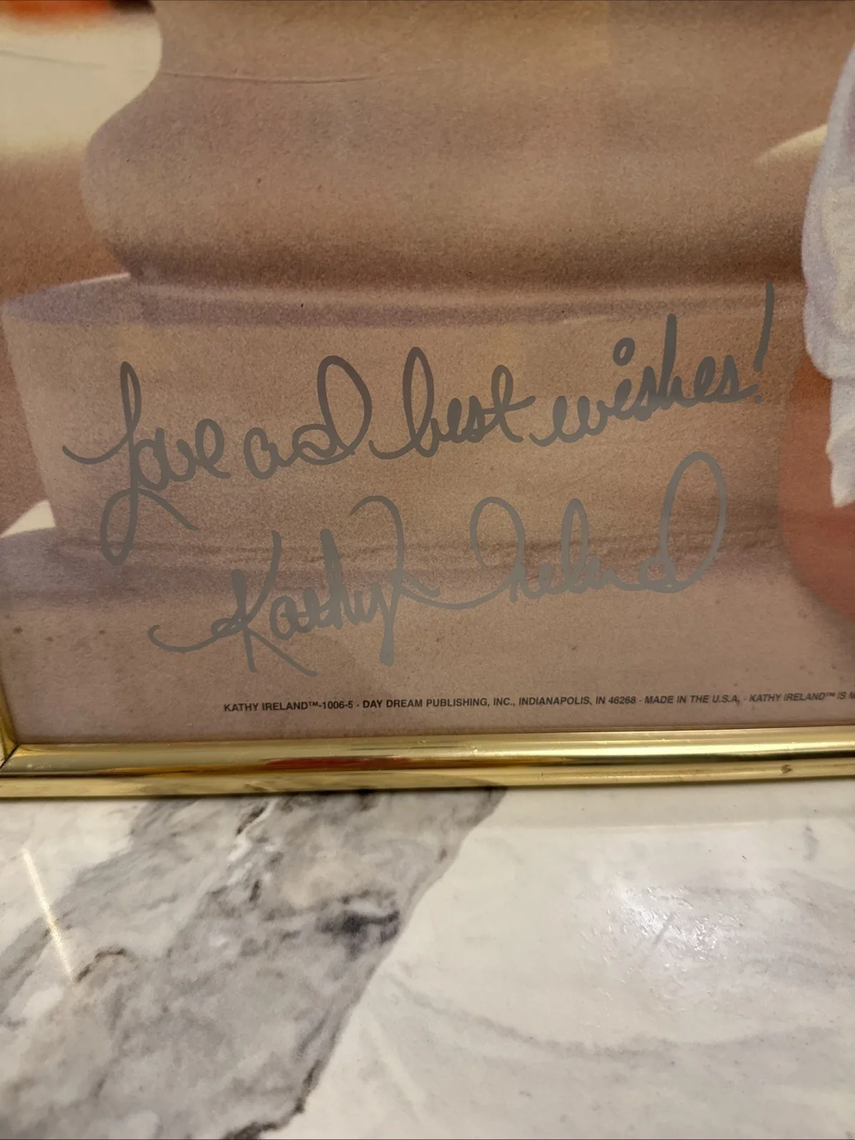 Kathy Ireland Autographed Poster Framed As-is, image 2