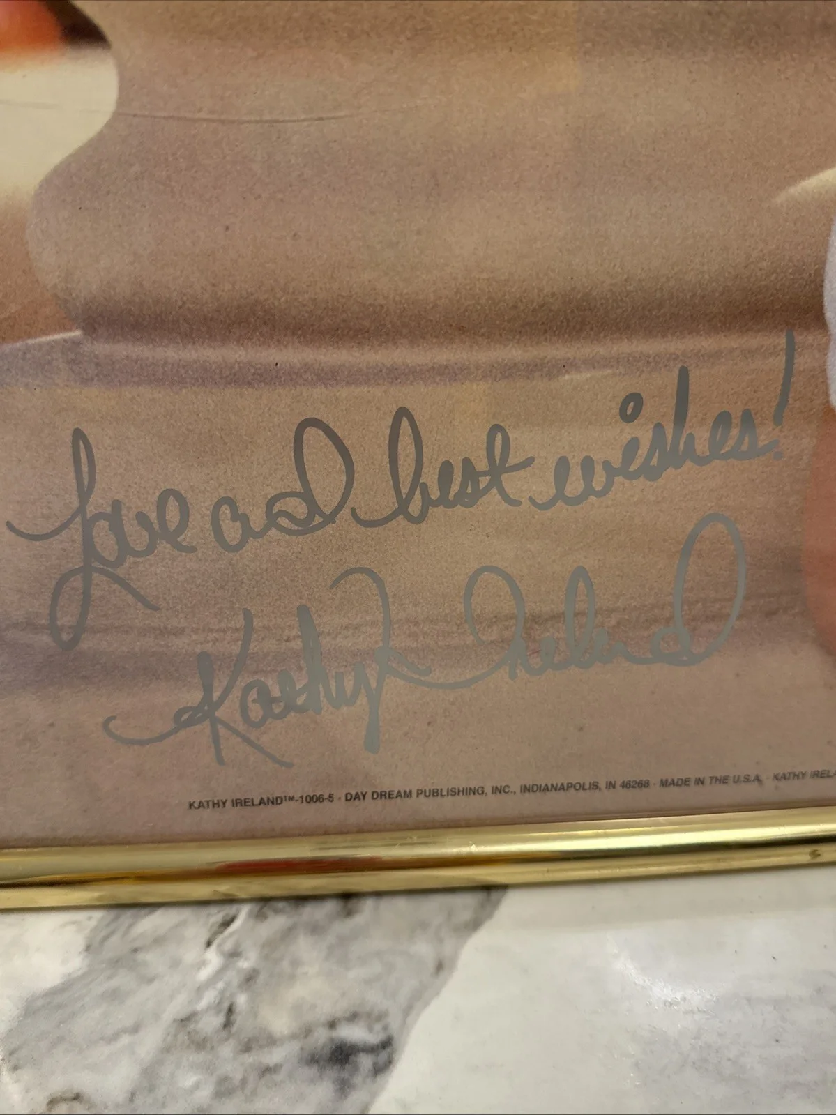 Kathy Ireland Autographed Poster Framed As-is, image 3