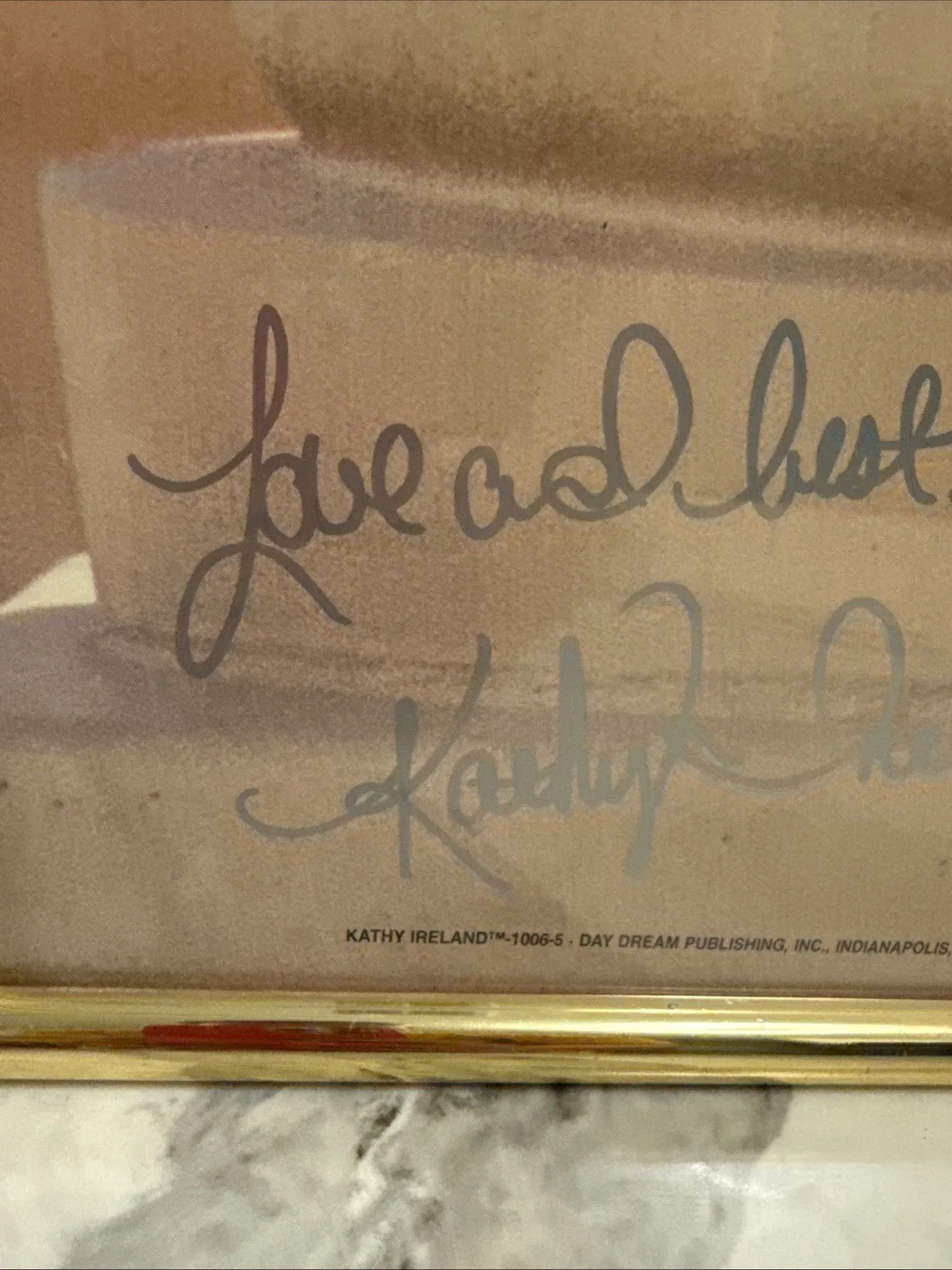 Kathy Ireland Autographed Poster Framed As-is, image 4
