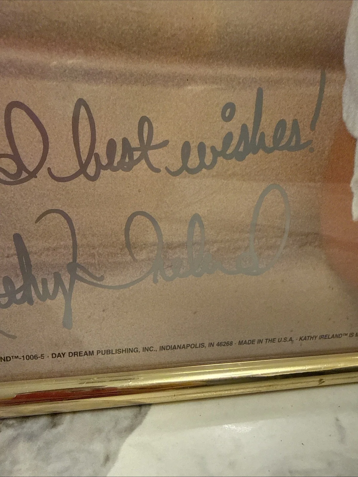 Kathy Ireland Autographed Poster Framed As-is, image 5